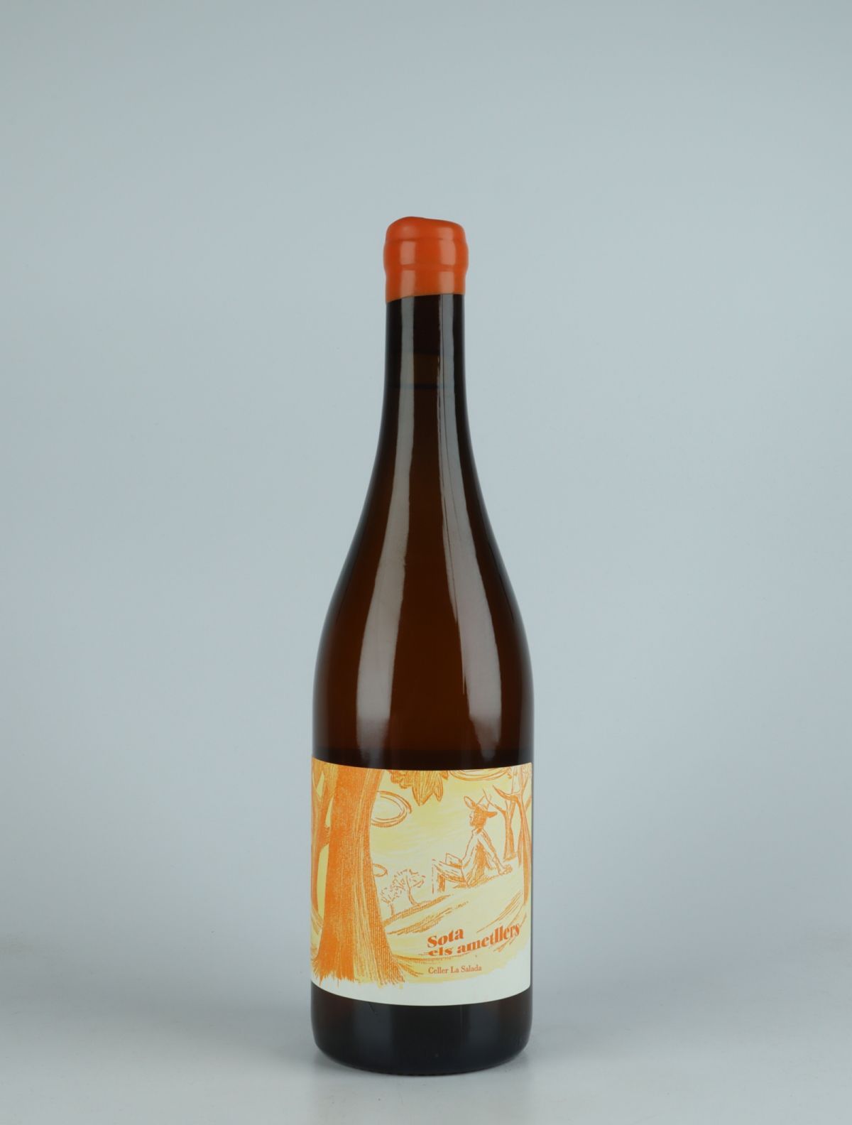 En flaske 2021 Sota Els Ametllers Orange vin fra Celler la Salada, Penedès i Spanien