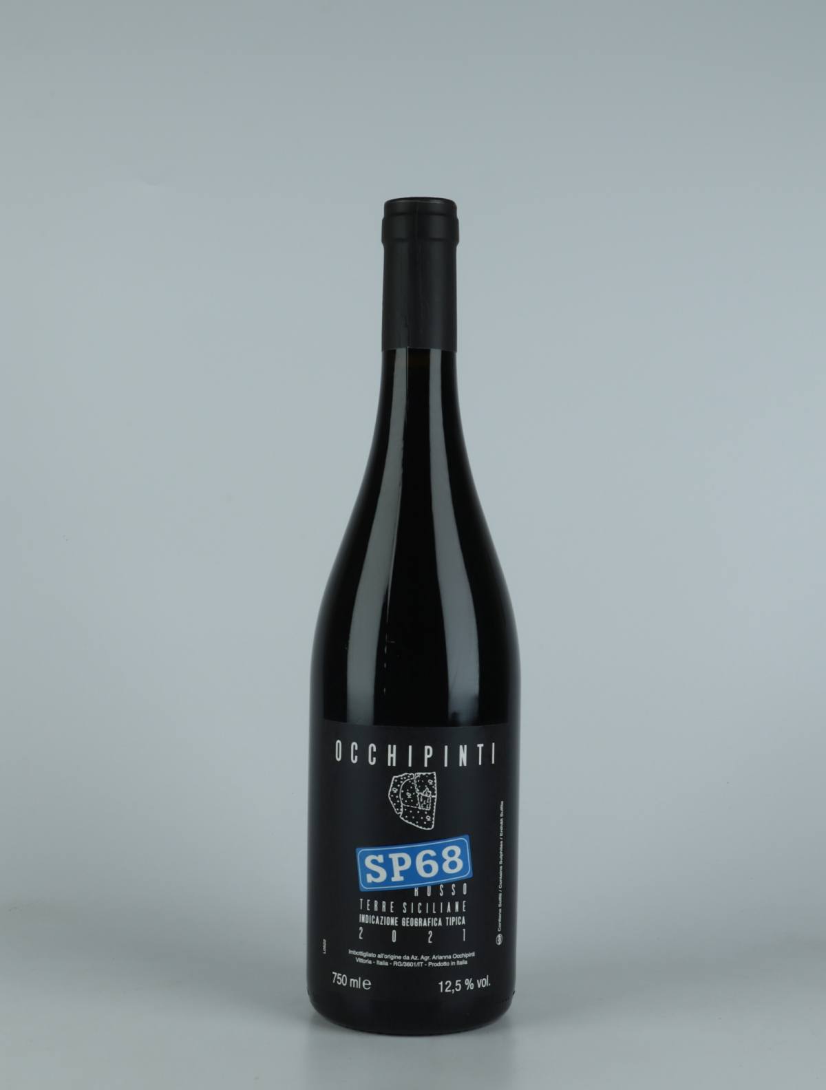 A bottle 2021 SP68 Rosso Red wine from Arianna Occhipinti, Sicily in Italy