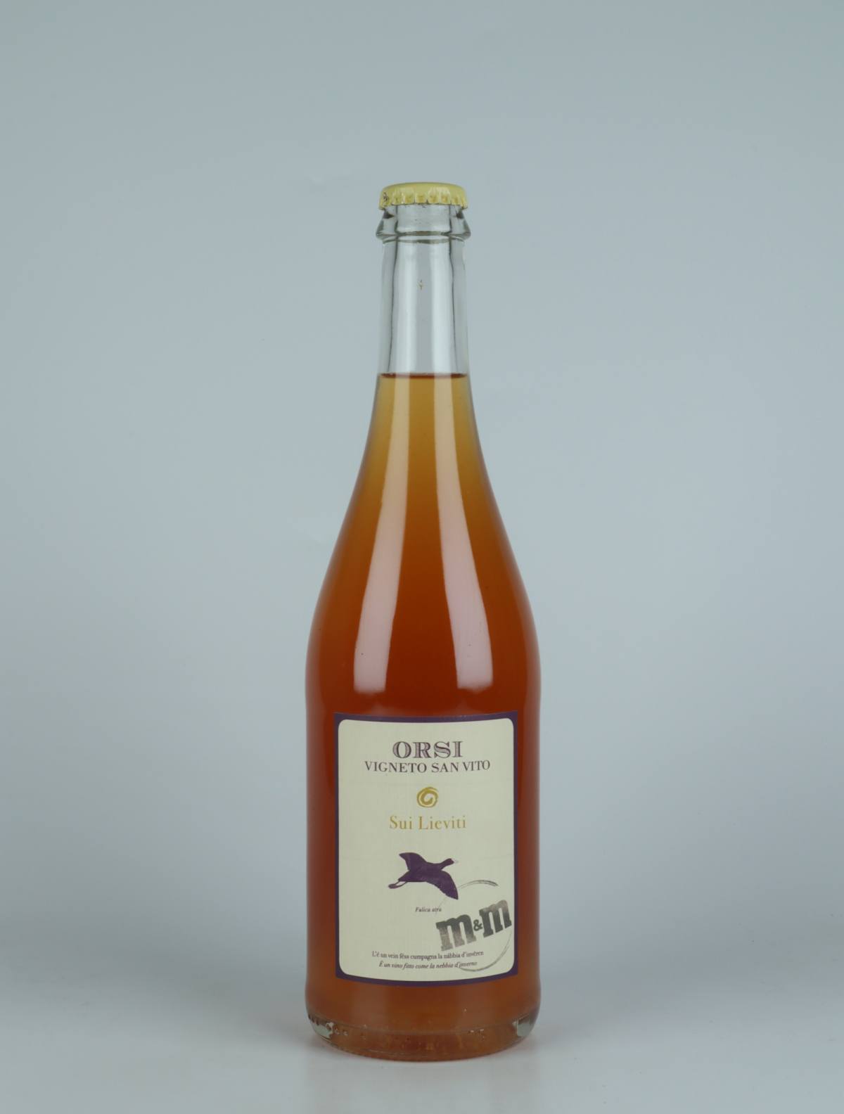 A bottle 2021 Sui Lieviti M&M's Sparkling from Orsi - San Vito, Emilia-Romagna in Italy