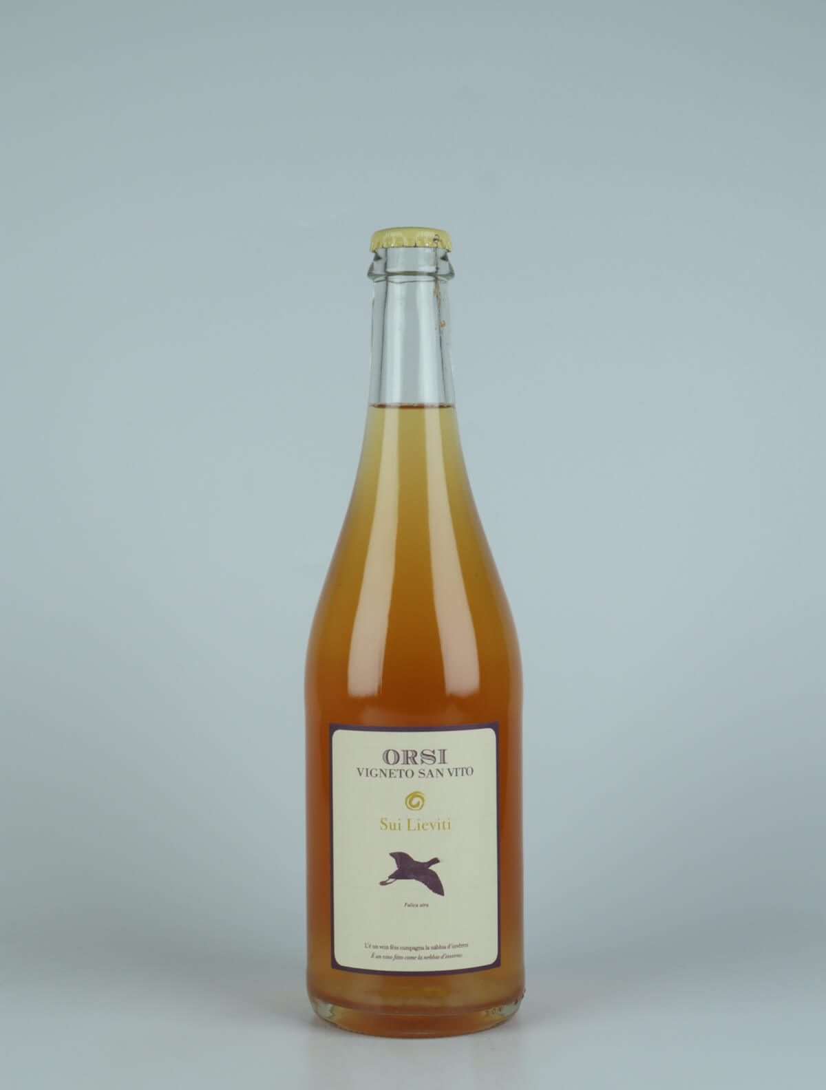 A bottle 2021 Sui Lieviti Sparkling from Orsi - San Vito, Emilia-Romagna in Italy