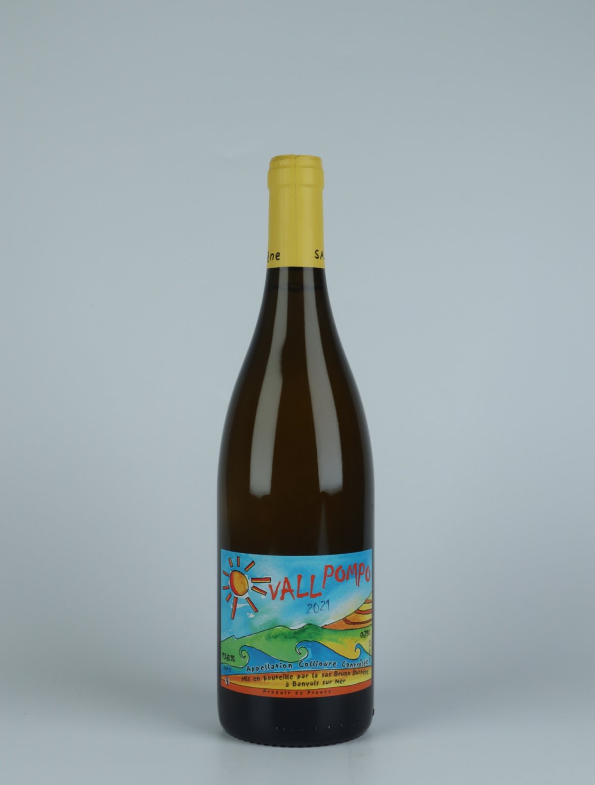 A bottle 2021 Vall Pompo White wine from Bruno Duchêne, Rousillon in France