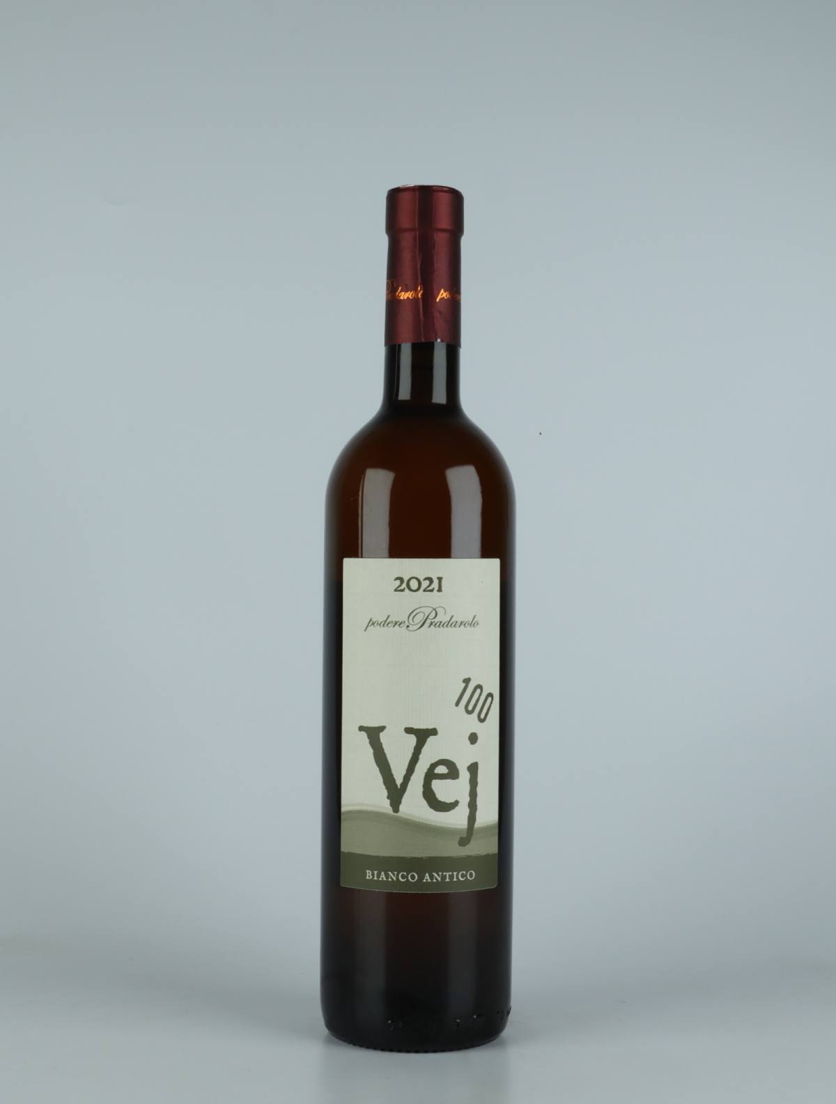 A bottle 2021 Vej 100 - Bianco Antico Orange wine from Podere Pradarolo, Emilia-Romagna in Italy
