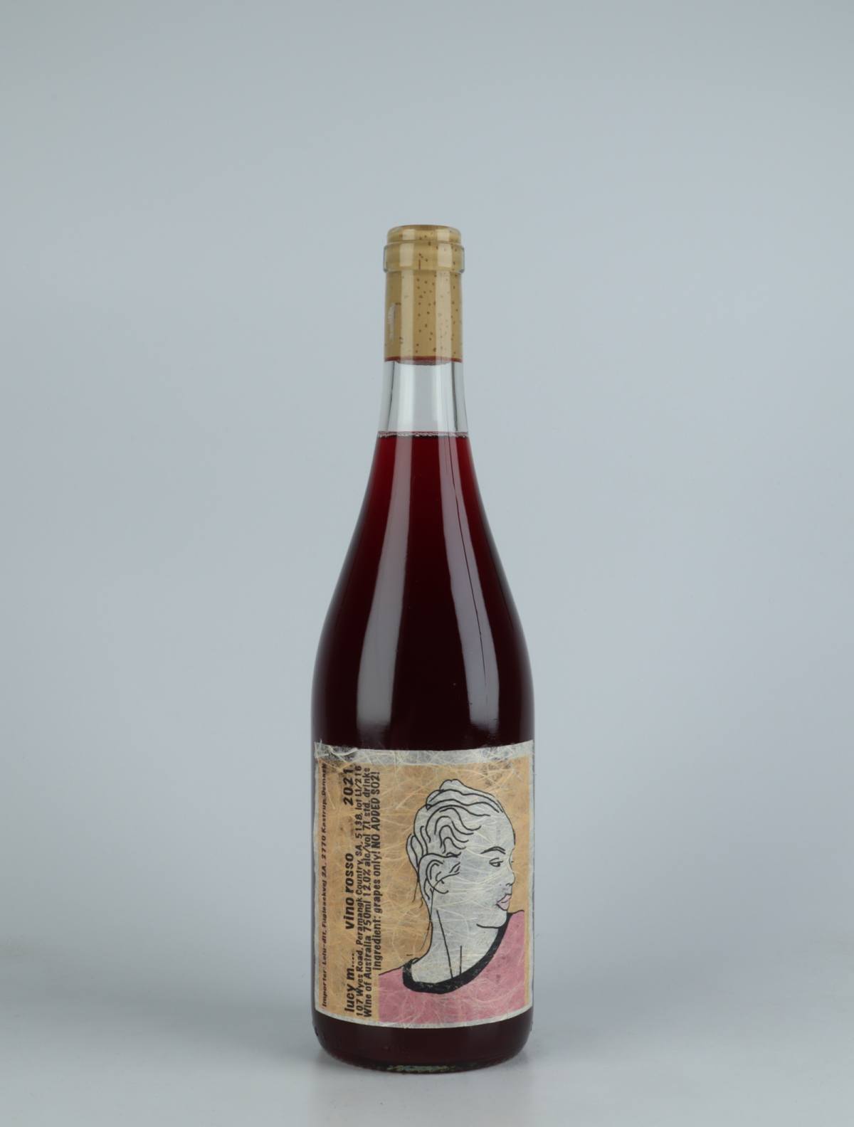 En flaske 2021 Vin Rosso Rødvin fra Lucy Margaux, Adelaide Hills i Australien
