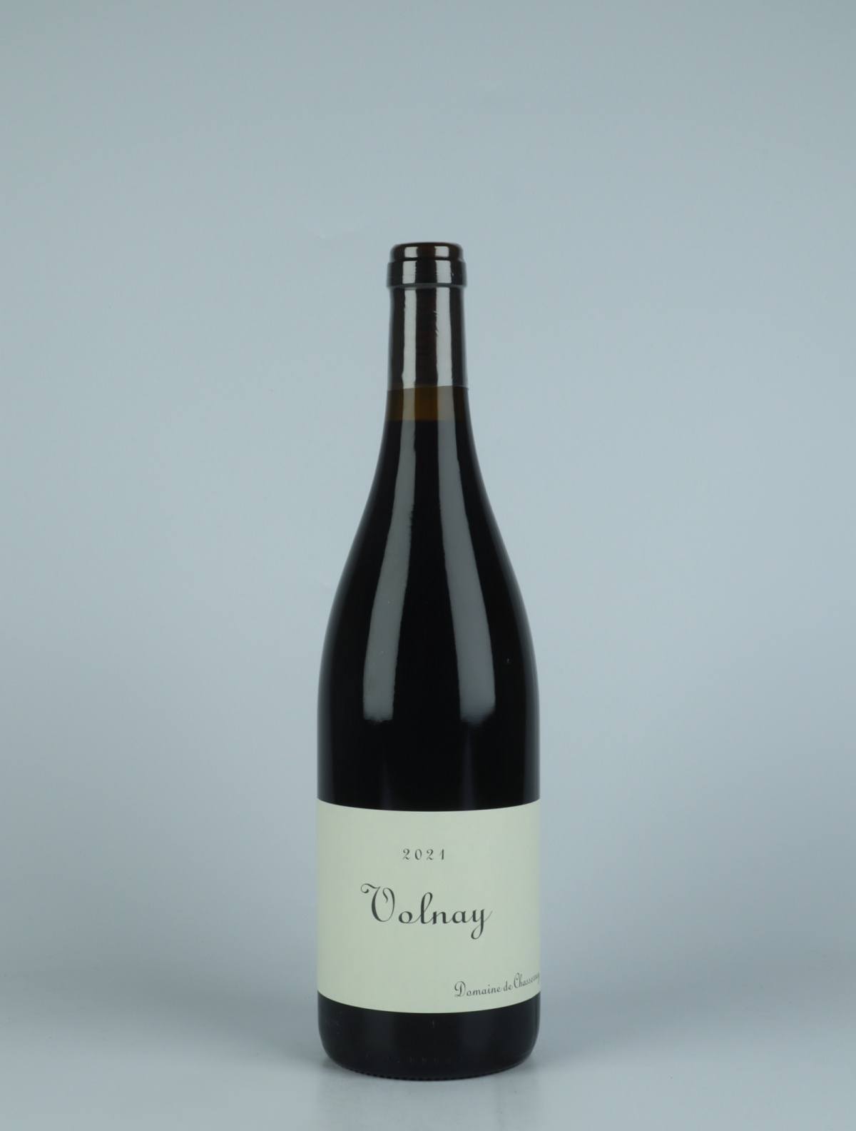 A bottle 2021 Volnay Red wine from Domaine de Chassorney, Burgundy in France