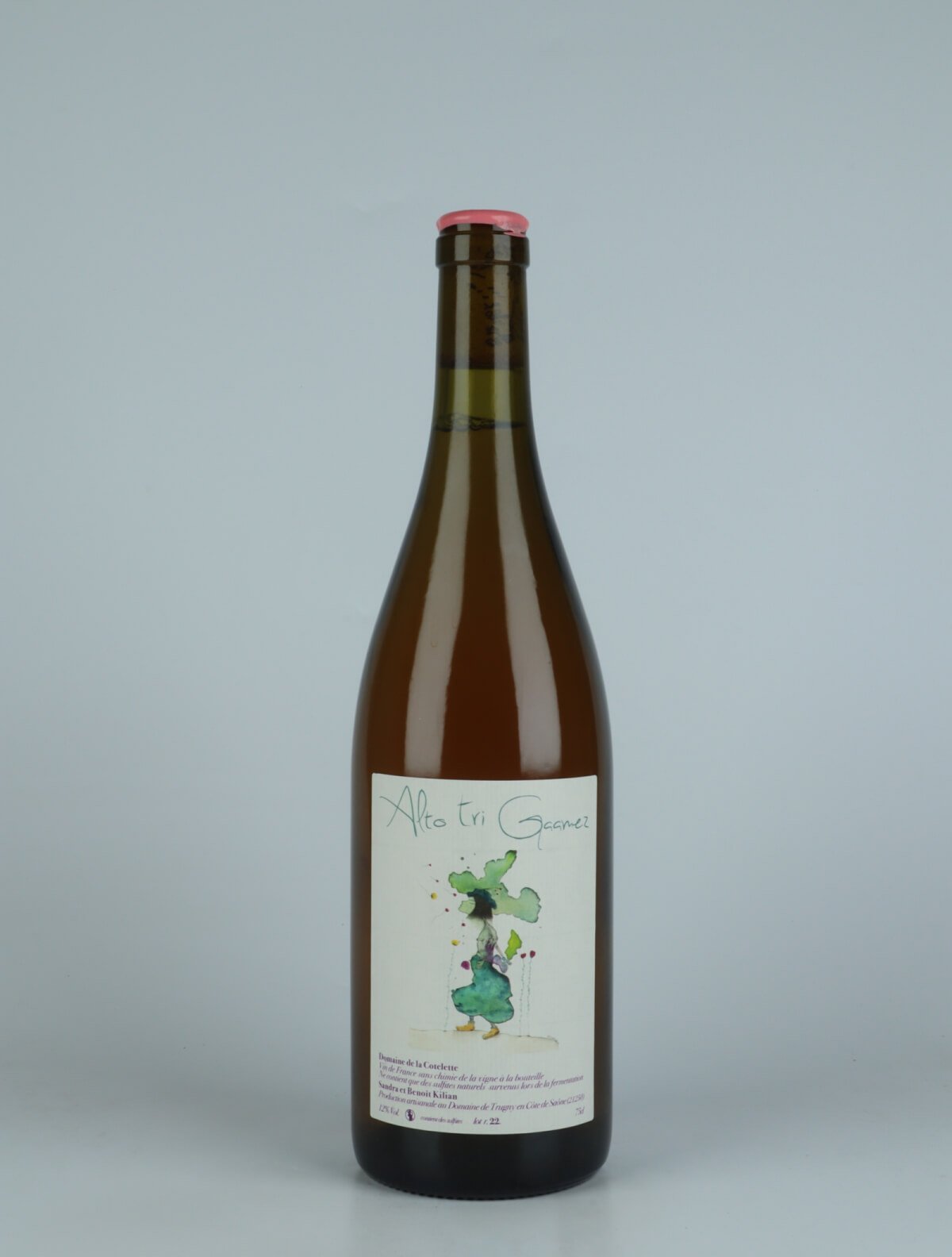 A bottle 2022 Alto Tri Gaamaz White wine from Domaine de la Côtelette, Burgundy in France