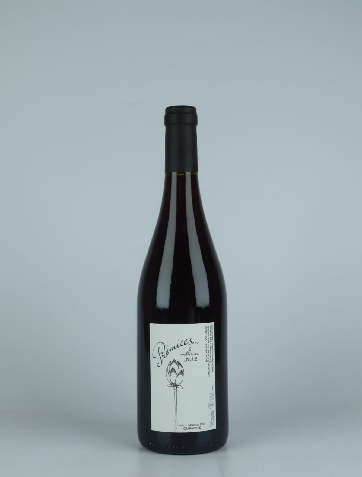 En flaske 2022 Beaujolais Villages - Prémices Rødvin fra Laurence & Rémi Dufaitre, Beaujolais i Frankrig