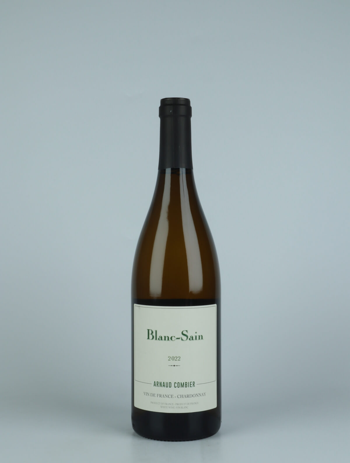 A bottle 2022 Blanc-Sain White wine from Arnaud Combier, Beaujolais in France