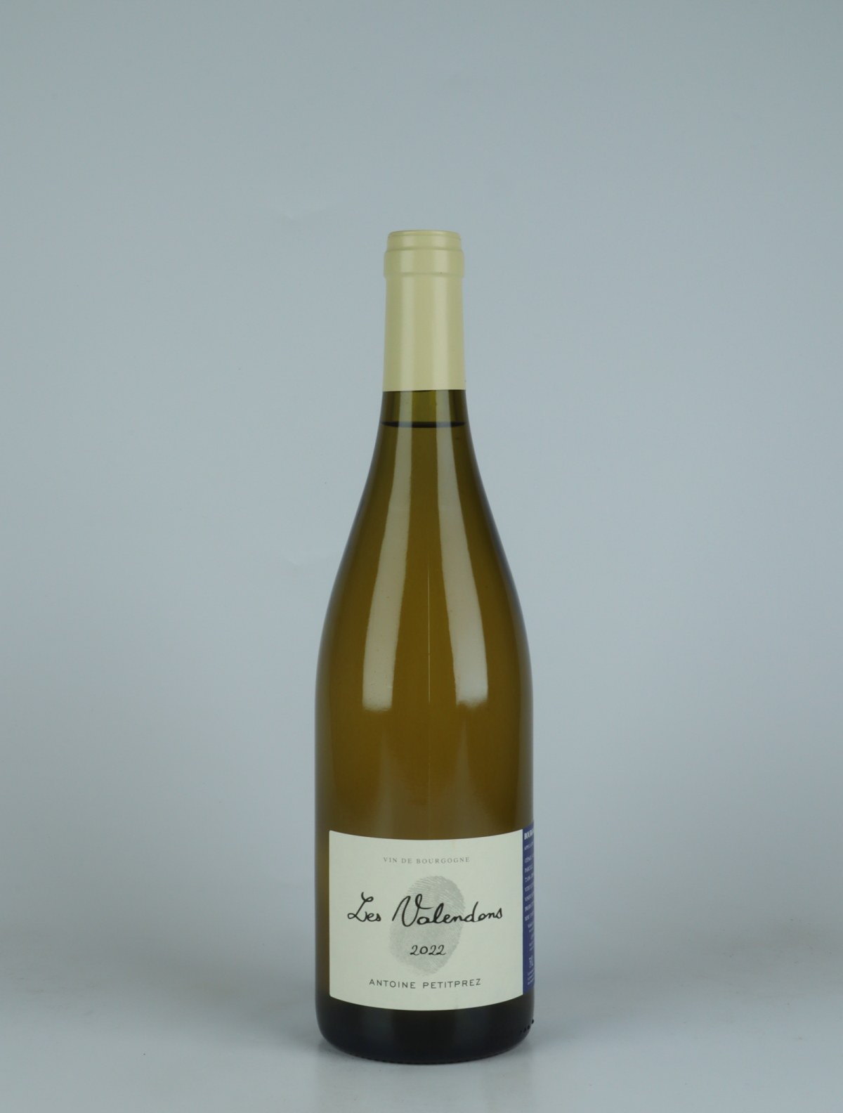 A bottle 2022 Bourgogne Aligoté - Les Valendons White wine from Antoine Petitprez, Burgundy in France