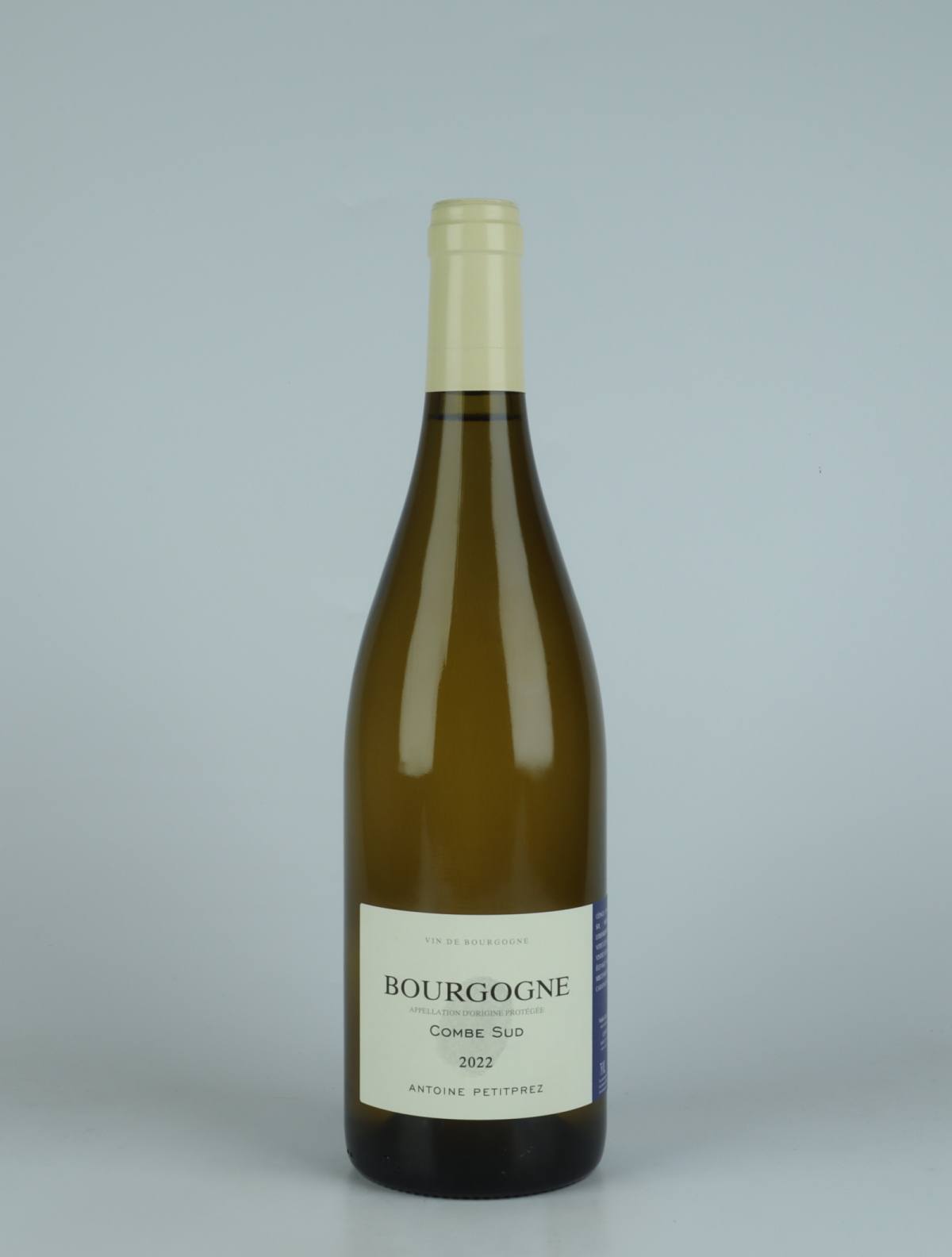 A bottle 2022 Bourgogne Blanc - La Combe Sud White wine from Antoine Petitprez, Burgundy in France