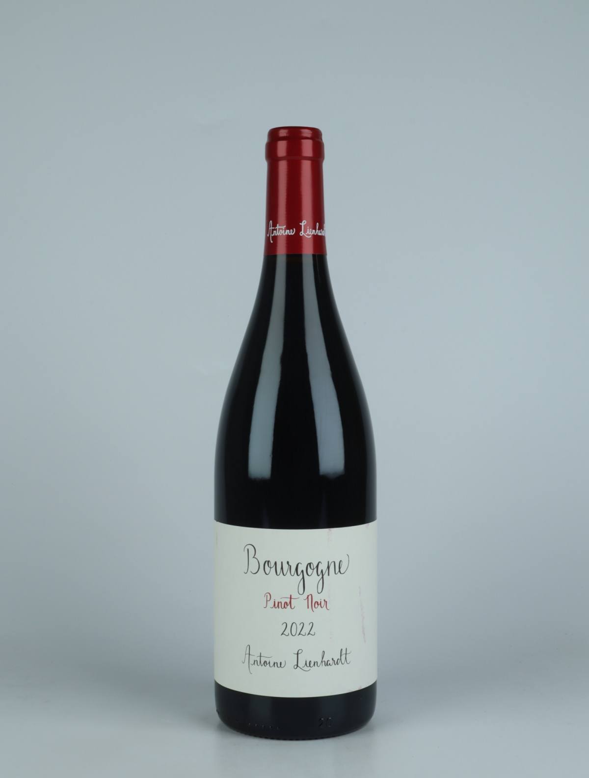 A bottle 2022 Bourgogne Rouge Red wine from Antoine Lienhardt, Burgundy in France