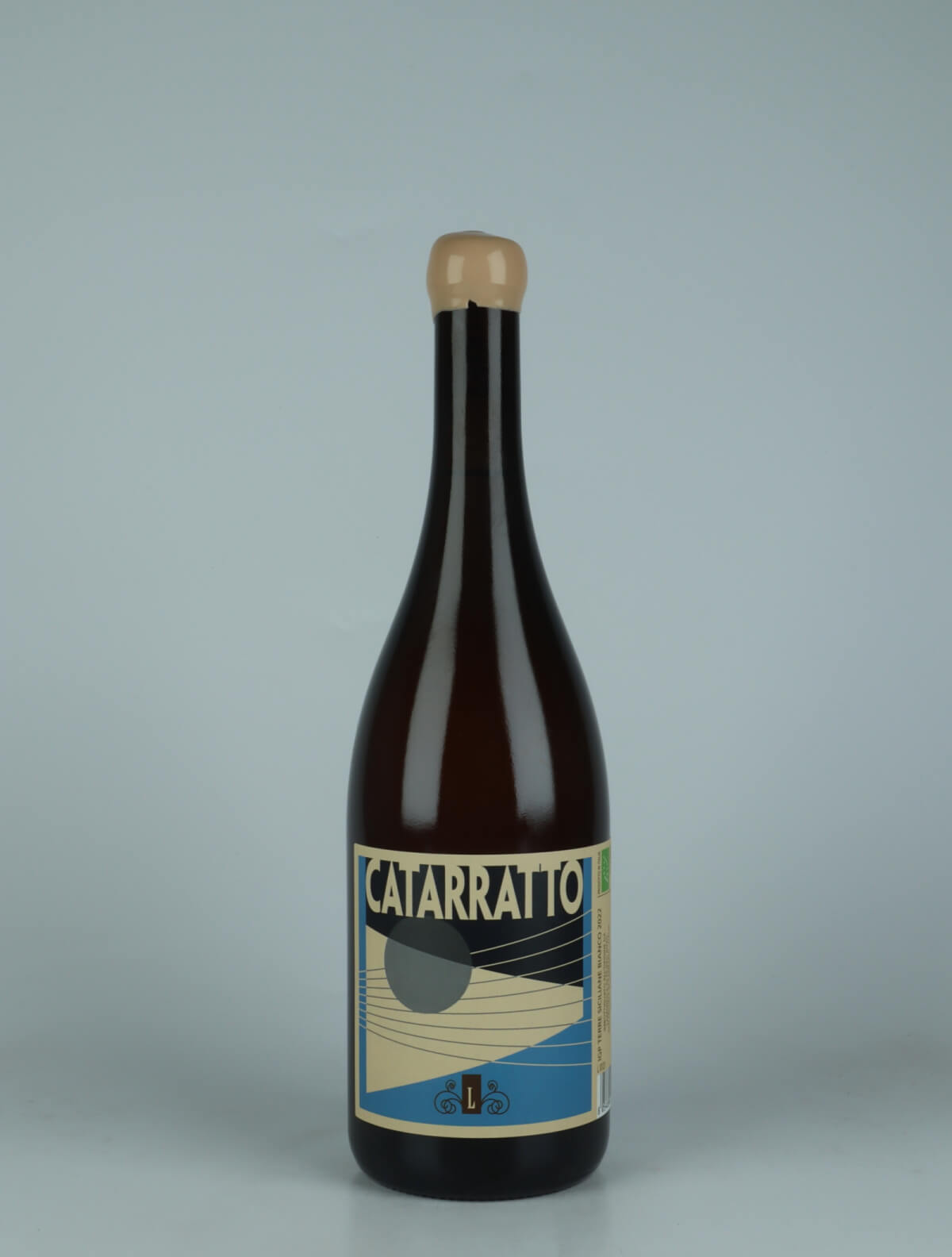 A bottle 2022 Cataratto White wine from Lamoresca, Sicily in Italy