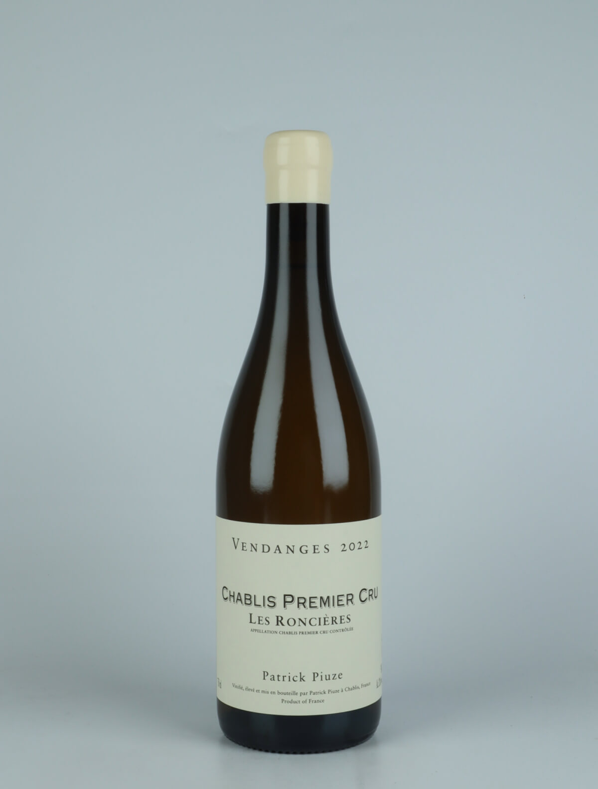En flaske 2022 Chablis 1. Cru - Roncières Hvidvin fra Patrick Piuze, Bourgogne i Frankrig