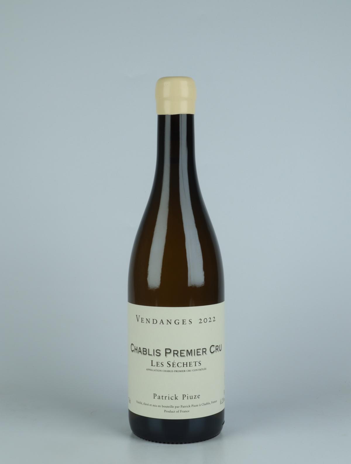 A bottle 2022 Chablis 1. Cru - Séchet White wine from Patrick Piuze, Burgundy in France