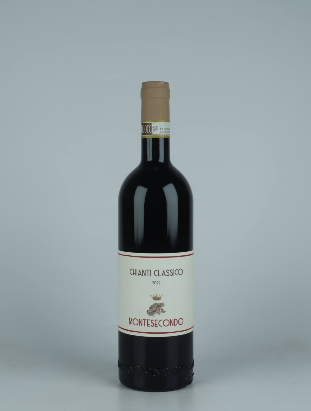 A bottle 2022 Chianti Classico Red wine from Montesecondo, Tuscany in Italy