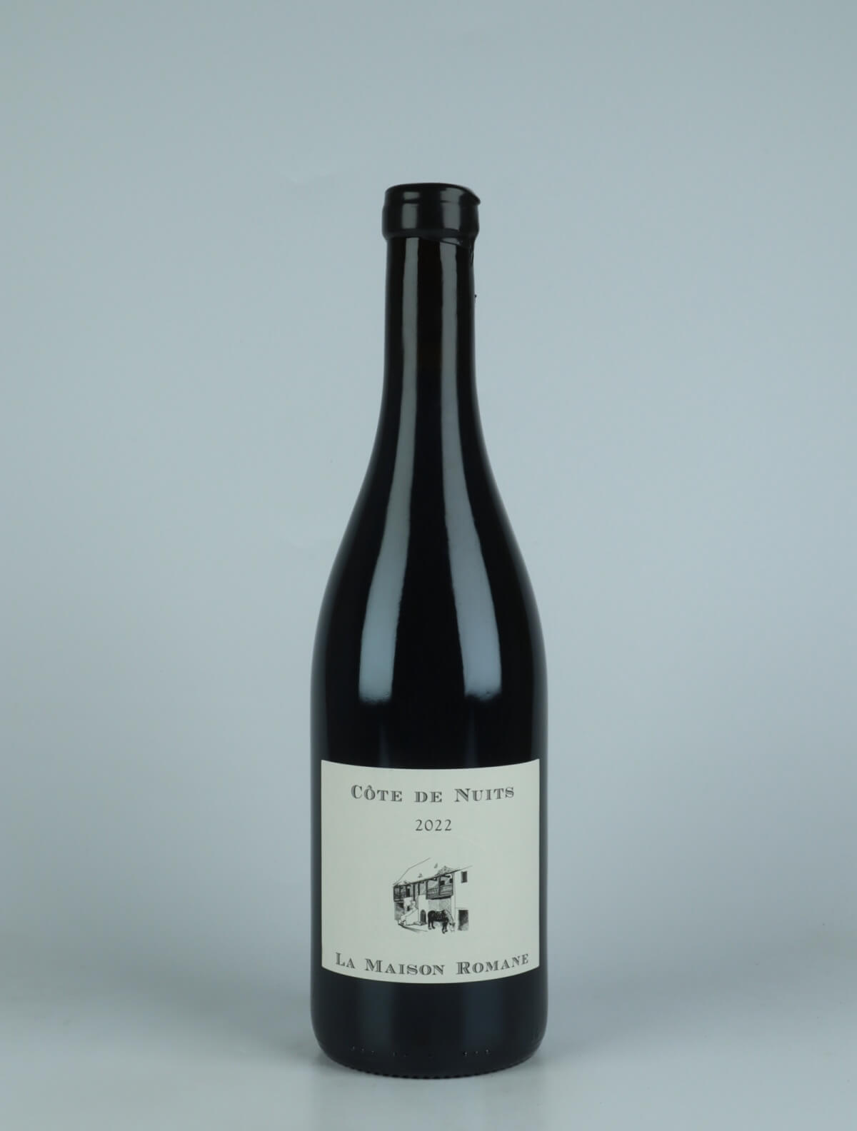 En flaske 2022 Côtes de Nuits Rødvin fra La Maison Romane, Bourgogne i Frankrig