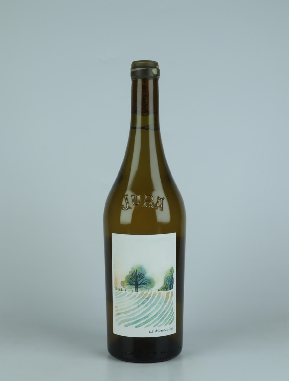 En flaske 2022 Côtes du Jura - Chardonnay - La Madeleine Hvidvin fra Maison des Saules, Jura i Frankrig