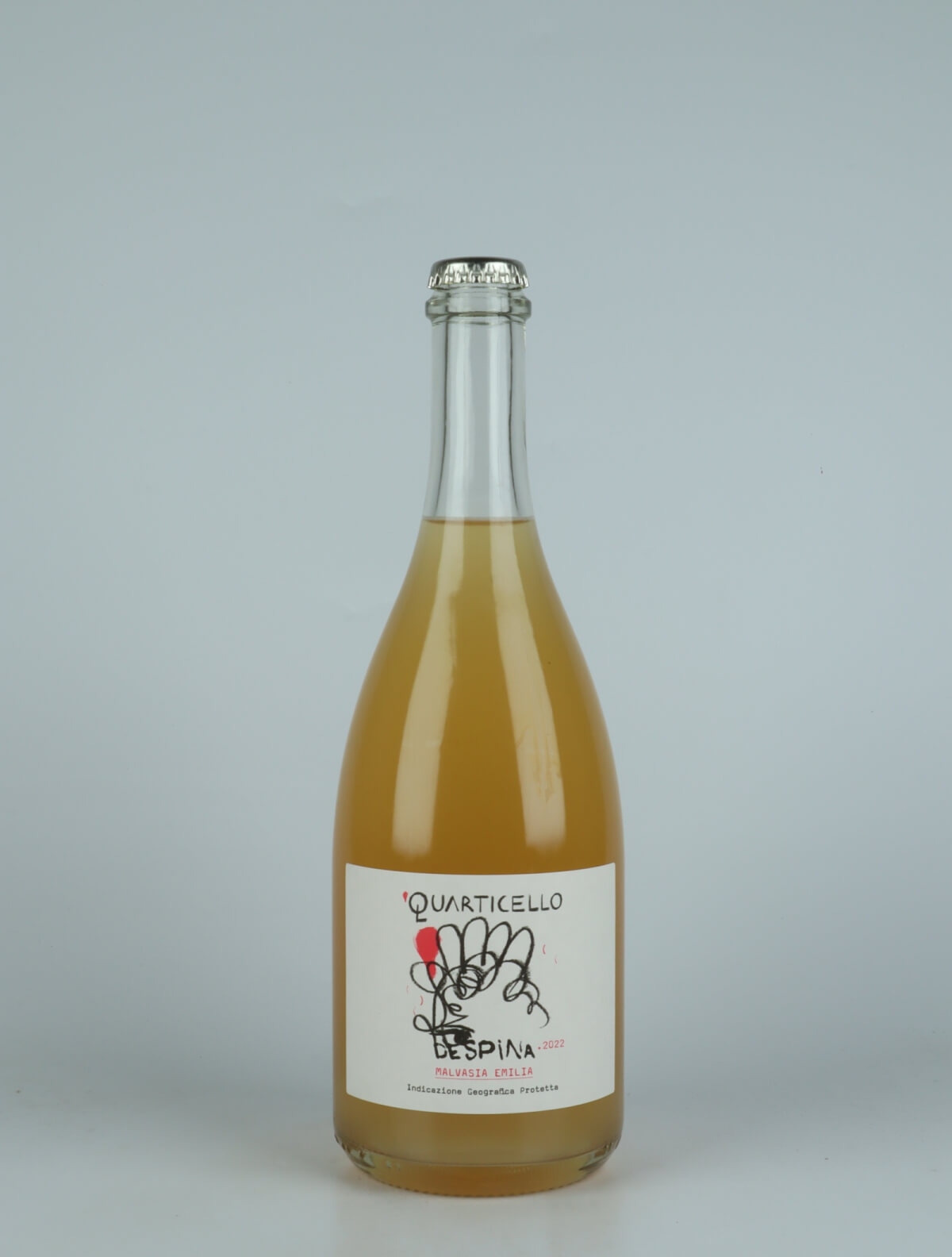 A bottle 2022 Despina Sparkling from Quarticello, Emilia-Romagna in Italy