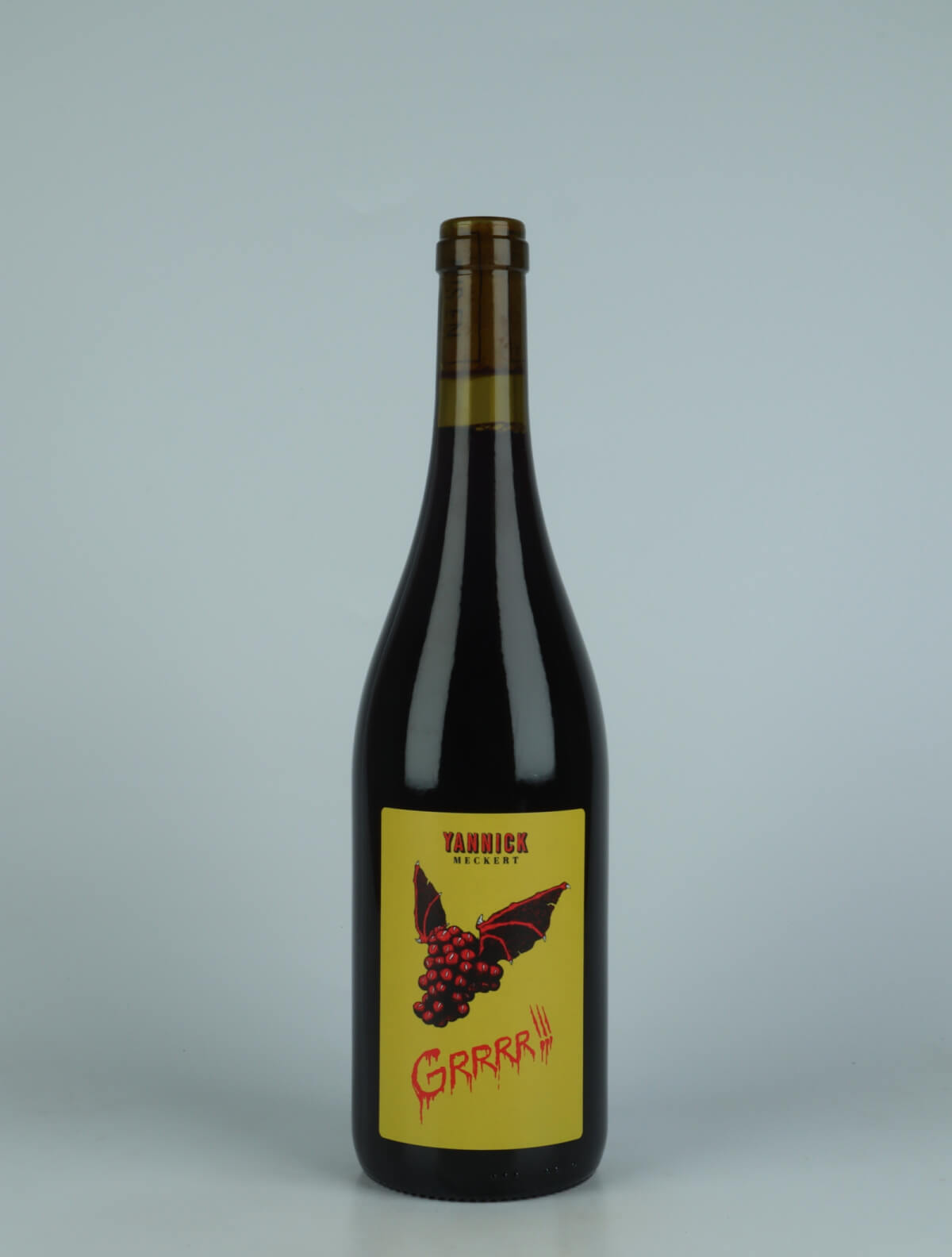 A bottle 2022 Grrrr Red wine from Yannick Meckert, Alsace in France