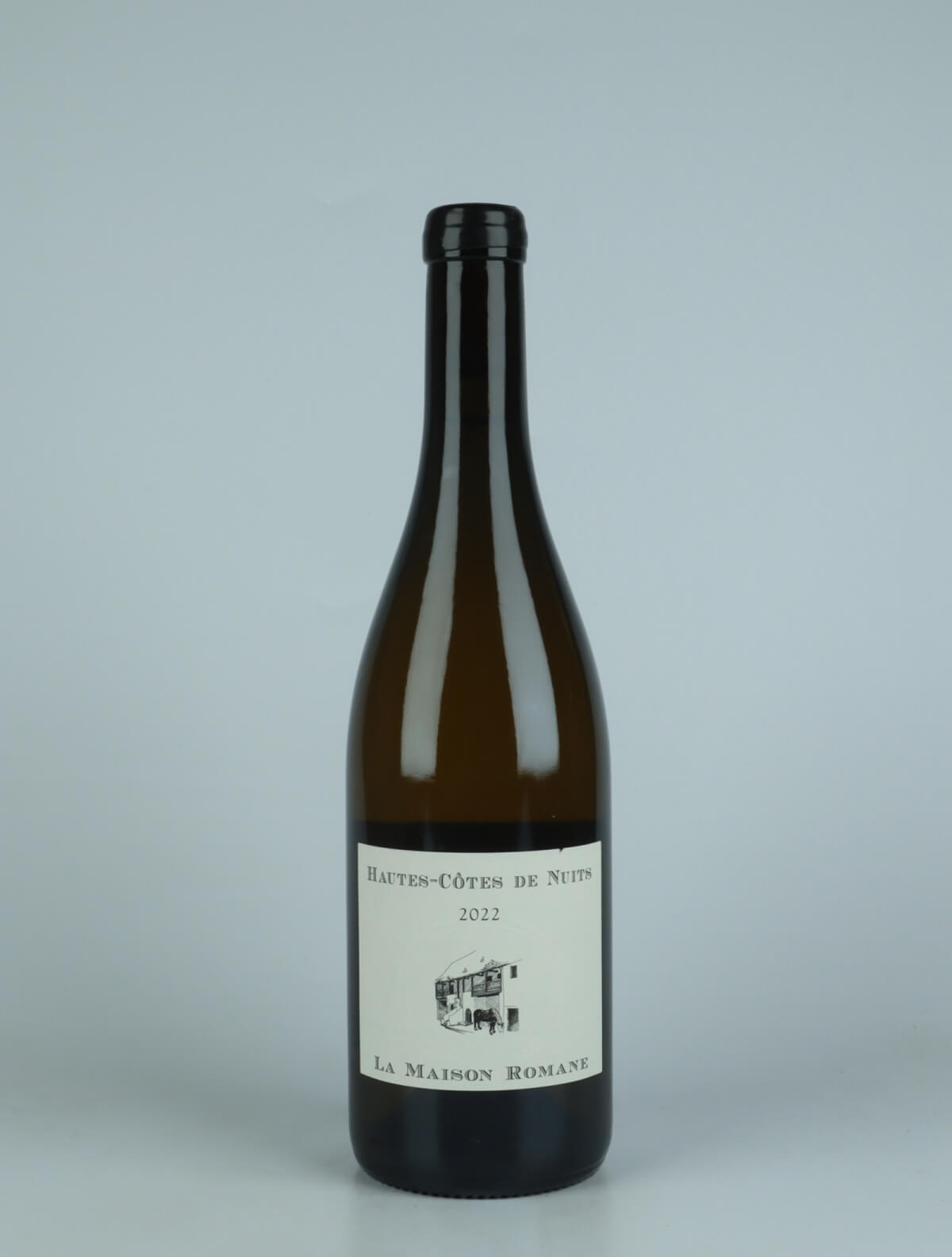 En flaske 2022 Hautes Côtes de Nuits Blanc Hvidvin fra La Maison Romane, Bourgogne i Frankrig