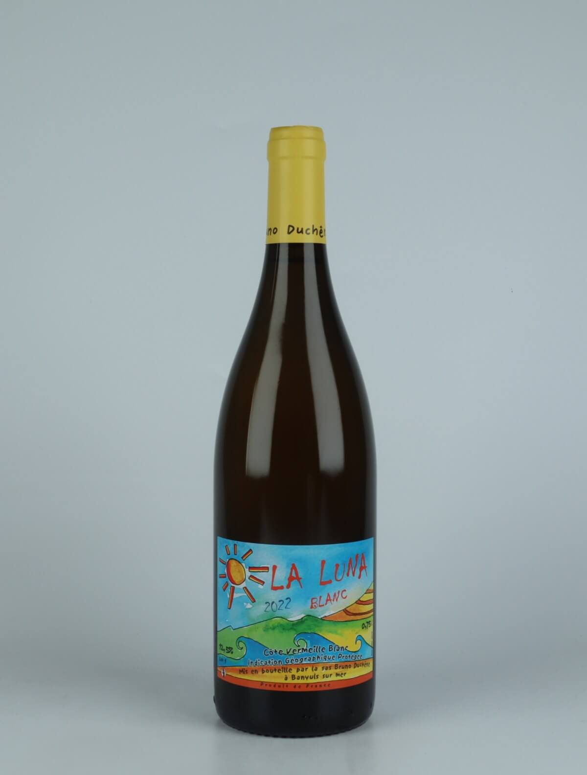A bottle 2022 La Luna Blanc White wine from Bruno Duchêne, Rousillon in France