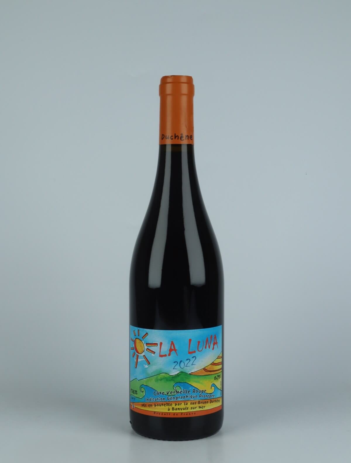 A bottle 2022 La Luna Rouge Red wine from Bruno Duchêne, Rousillon in France