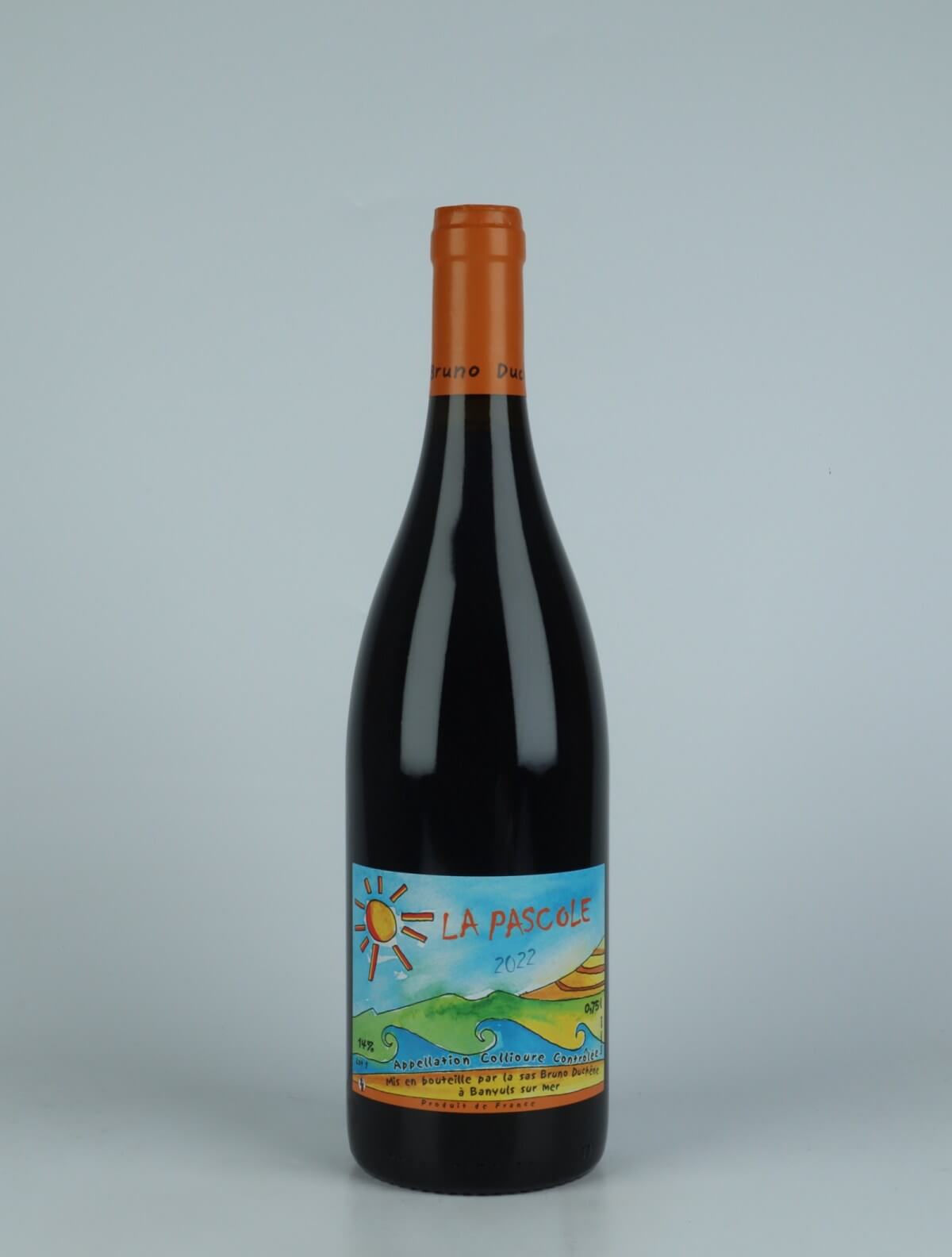 A bottle 2022 La Pascole Red wine from Bruno Duchêne, Rousillon in France