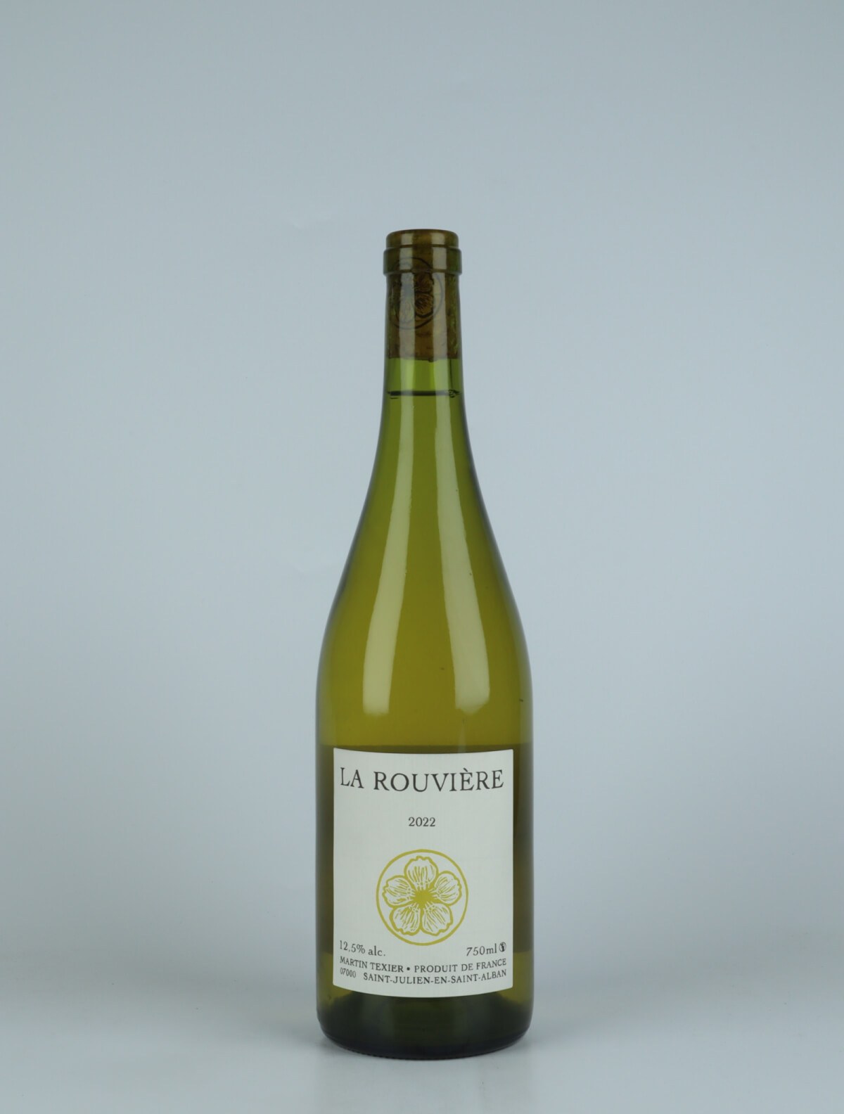 En flaske 2022 La Rouvière Hvidvin fra Martin Texier, Rhône i Frankrig
