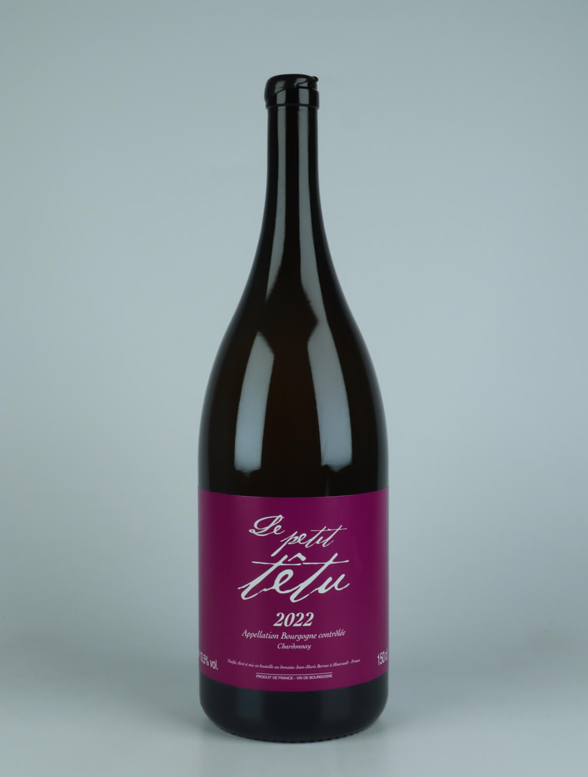 En flaske 2022 Le Petit Têtu - Magnum Hvidvin fra Jean-Marie Berrux, Bourgogne i Frankrig