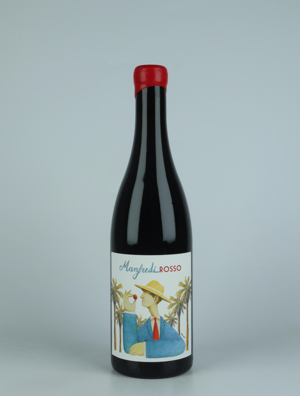 En flaske 2022 Manfredi Rosso Rødvin fra Manfredi Franco, Sicilien i Italien