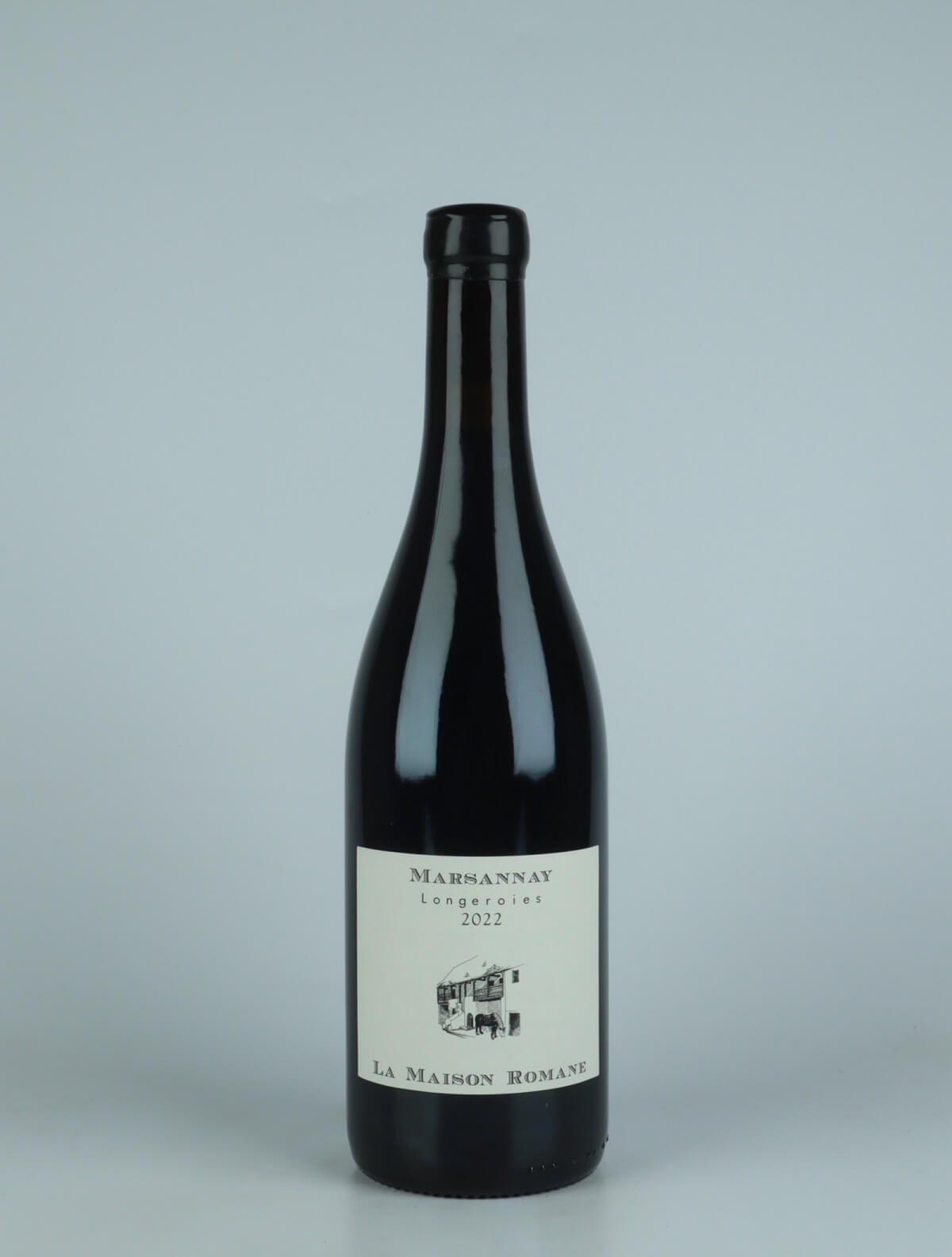 En flaske 2022 Marsannay - Longeroies Rødvin fra La Maison Romane, Bourgogne i Frankrig