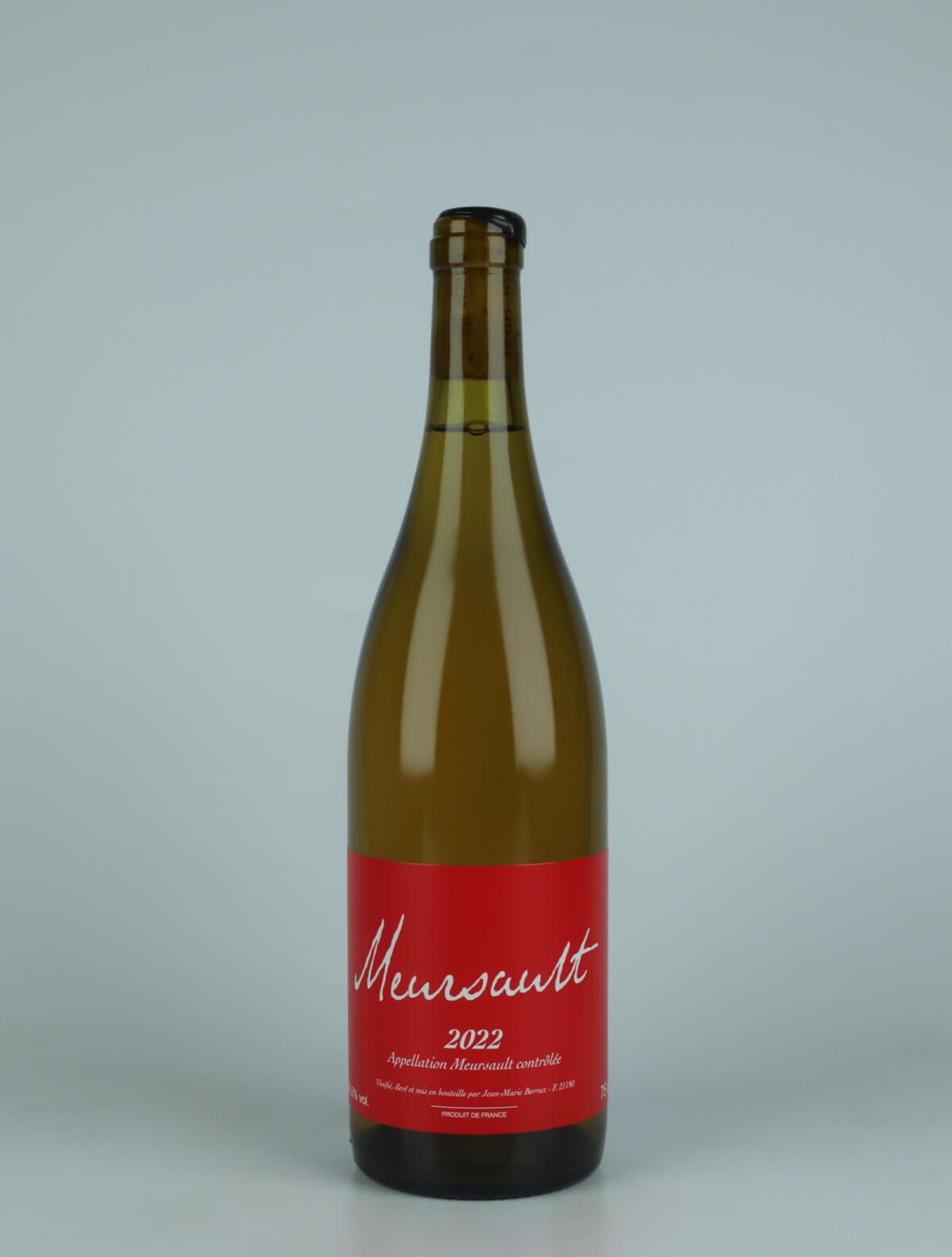 A bottle 2022 Meursault White wine from Jean-Marie Berrux, Burgundy in France