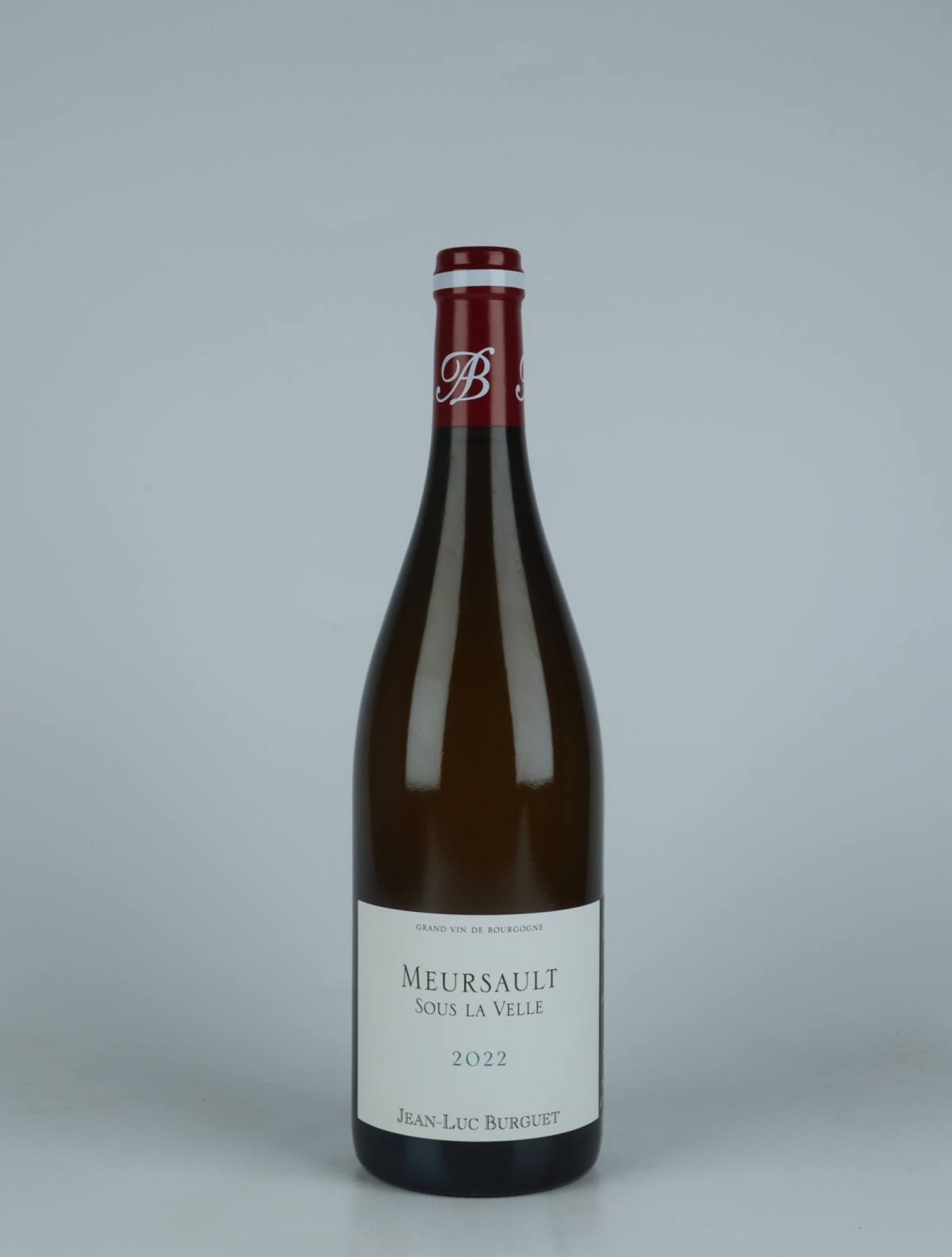 A bottle 2022 Meursault - Sous la Velle White wine from Jean-Luc & Eric Burguet, Burgundy in France
