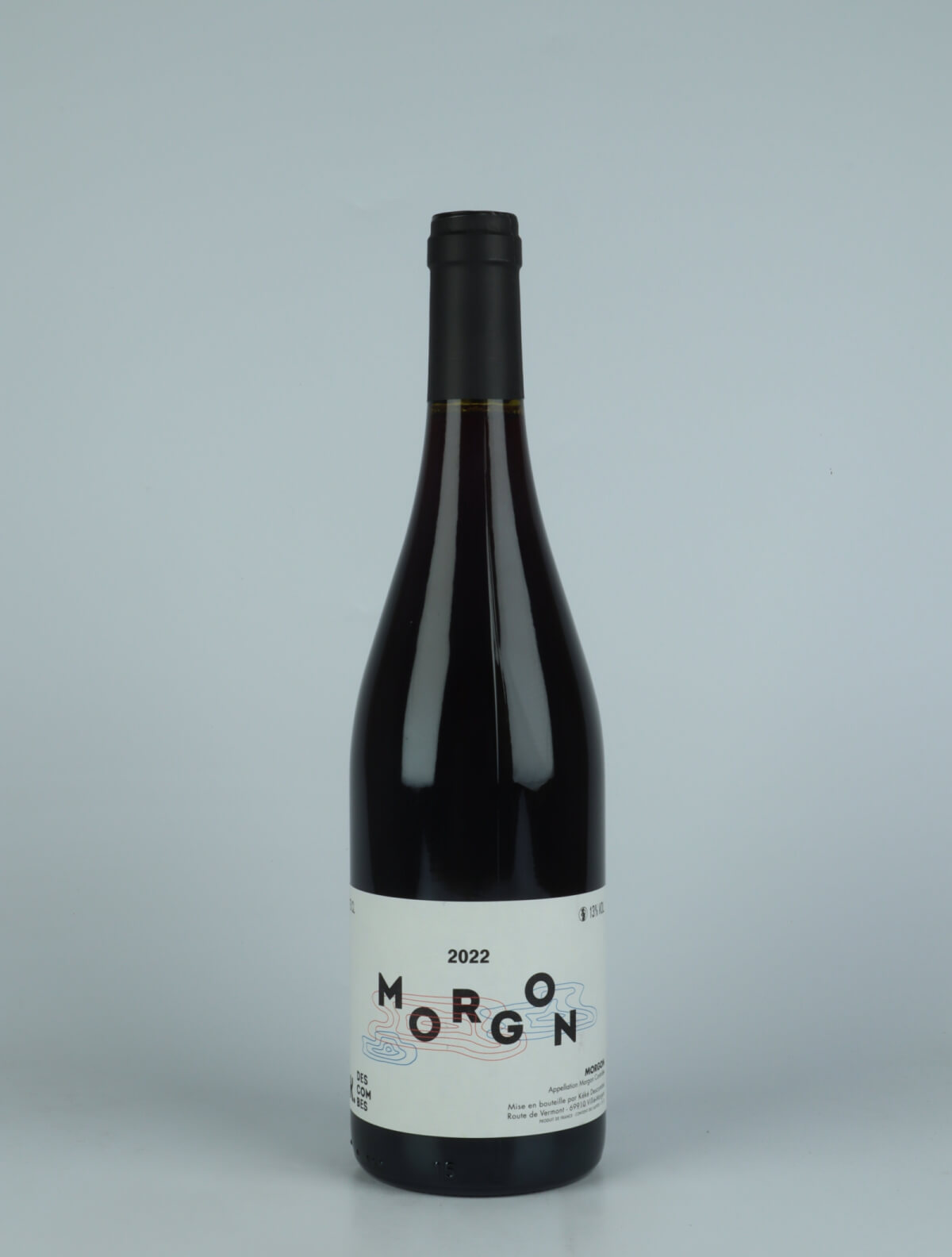 A bottle 2022 Morgon Red wine from Kewin Descombes, Beaujolais in France