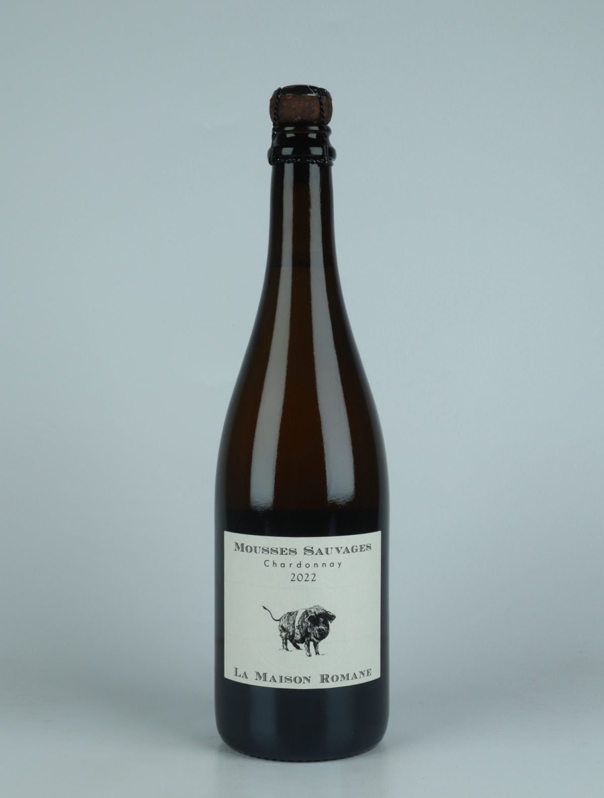 A bottle 2022 Mousses Sauvages Chardonnay Beer from La Maison Romane, Burgundy in France
