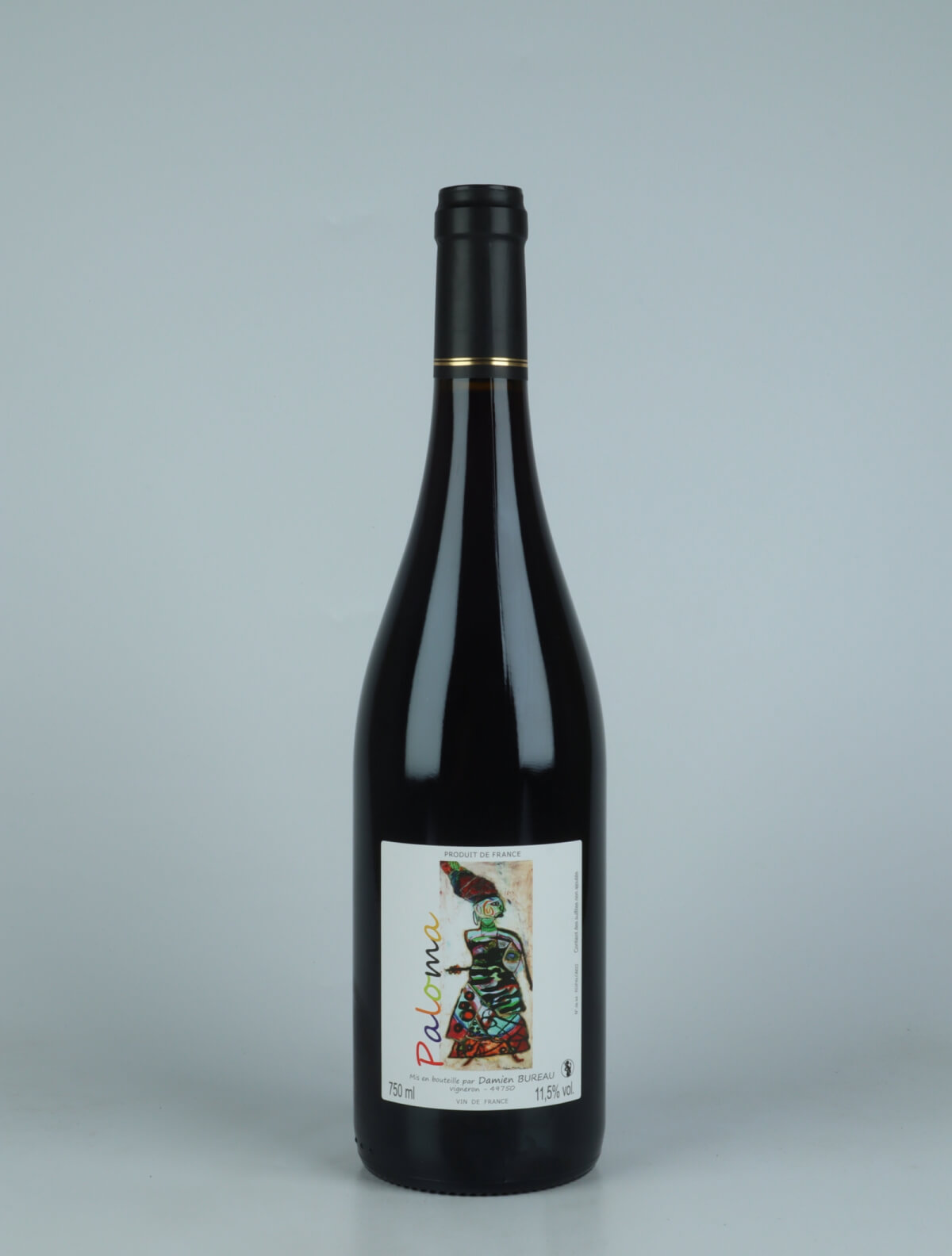 A bottle 2022 Paloma Red wine from Damien Bureau, Loire in France