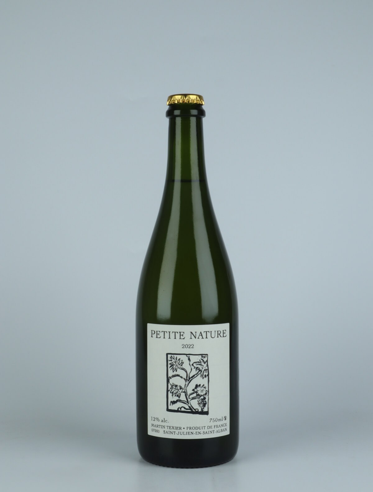 A bottle 2022 Petite Nature Sparkling from Martin Texier, Rhône in France