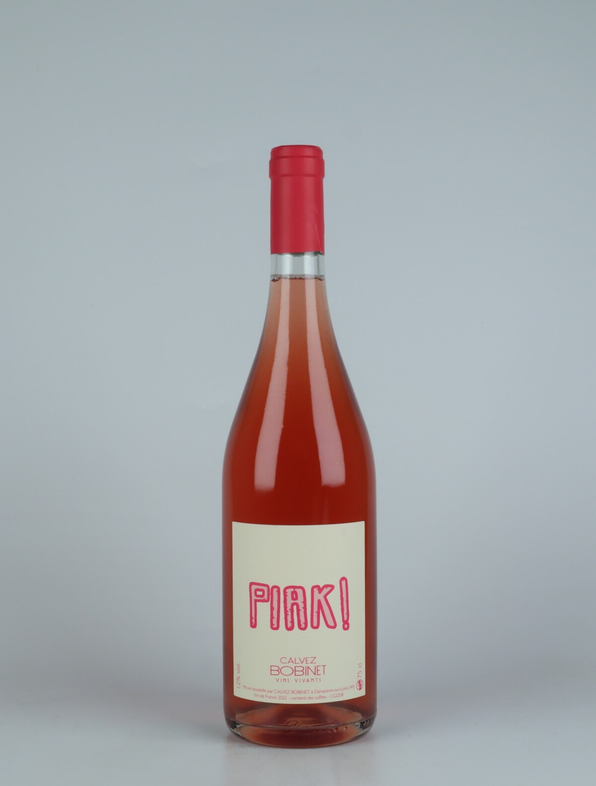 En flaske 2022 PIAK Rosé Rosé fra Domaine Bobinet, Loire i Frankrig