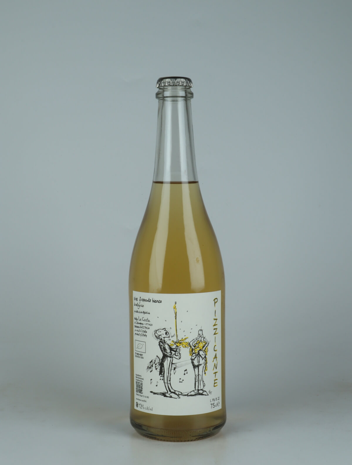 A bottle 2022 Pizzicante Bianco Sparkling from Le Coste, Lazio in Italy