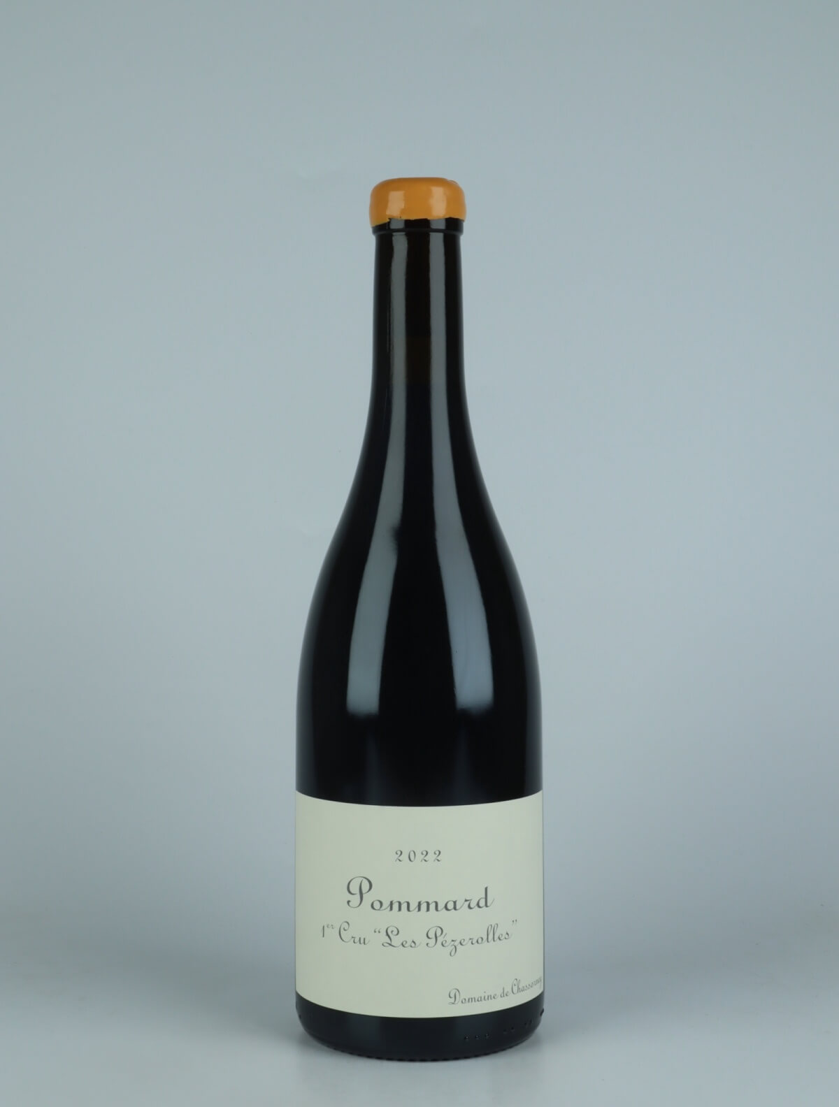 A bottle 2022 Pommard 1. Cru - Les Pezzerolles Red wine from Domaine de Chassorney, Burgundy in France