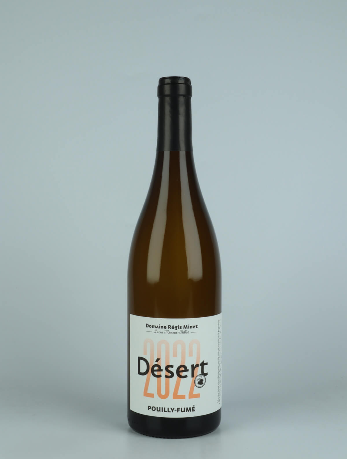 A bottle 2022 Pouilly Fumé - Le Desert White wine from Régis Minet, Loire in France