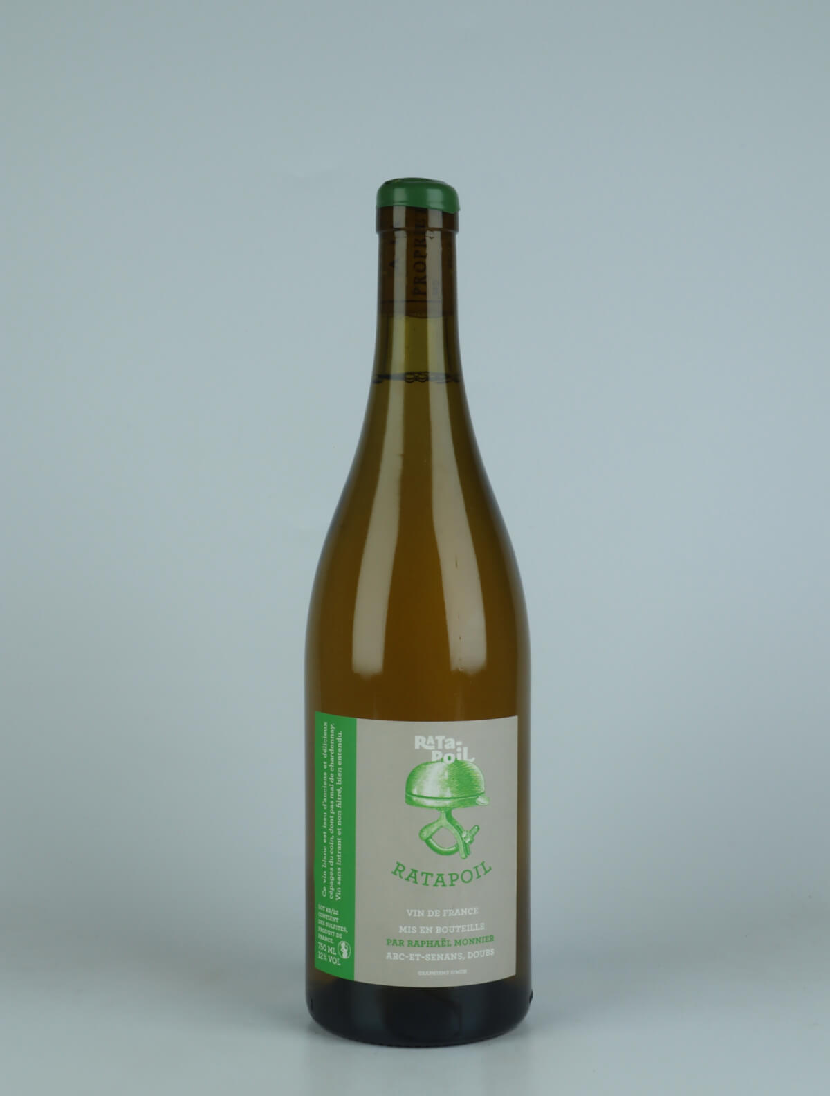 A bottle 2022 Ratapoil Blanc (Green label) White wine from Domaine Ratapoil, Jura in France