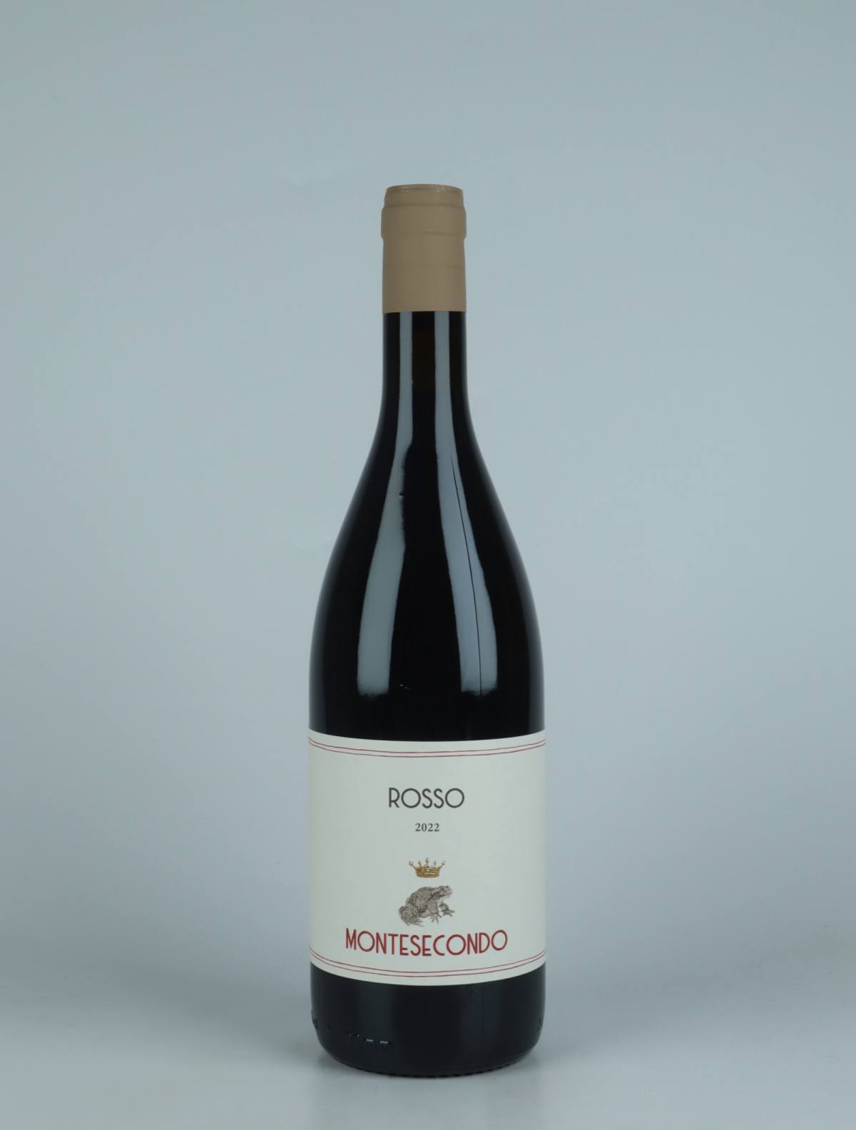 A bottle 2022 Rosso - Sangiovese Red wine from Montesecondo, Tuscany in Italy