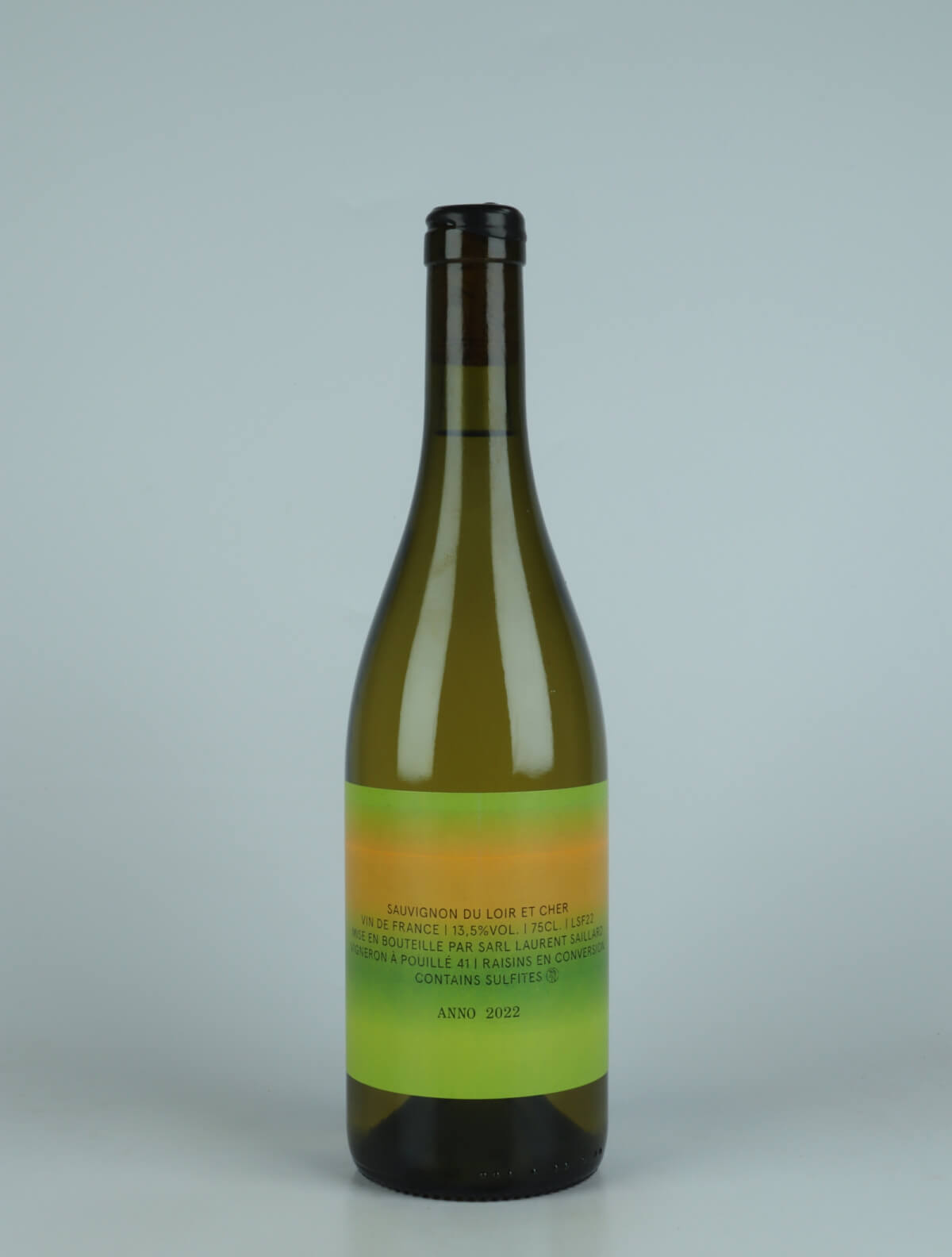 A bottle 2022 Sauvignon du Loir & Cher White wine from Laurent Saillard, Loire in France
