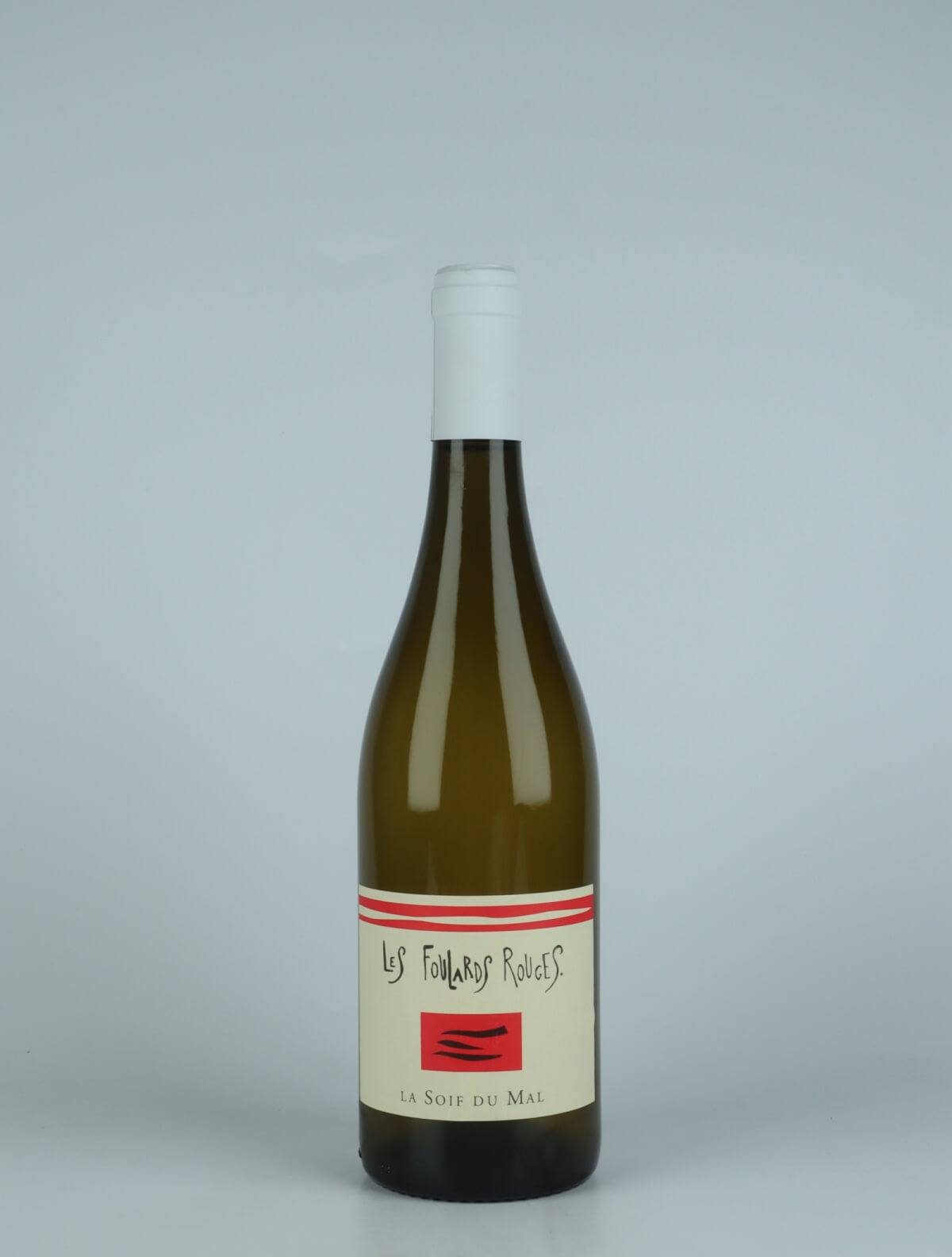 En flaske 2022 Soif du Mal Blanc Hvidvin fra Les Foulards Rouges, Languedoc i Frankrig