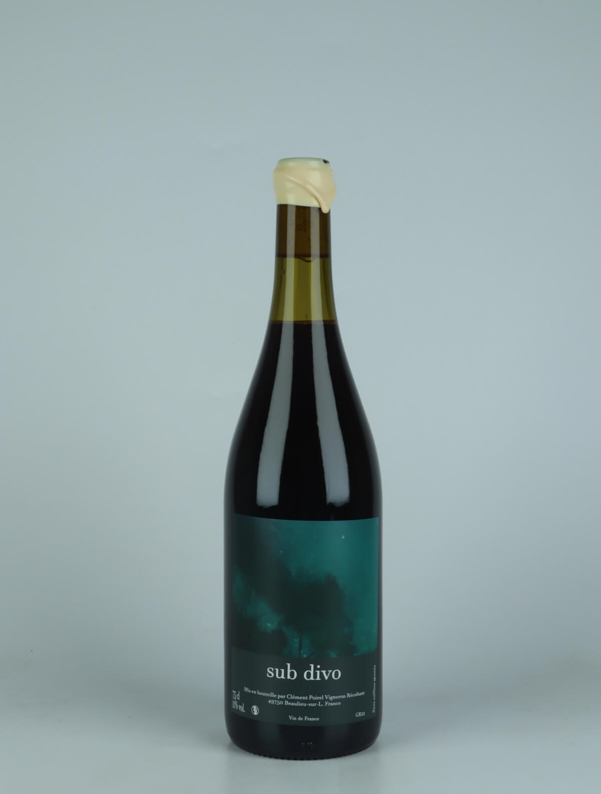 A bottle 2022 Sub Divo Red wine from Clément Poirel, Loire in France