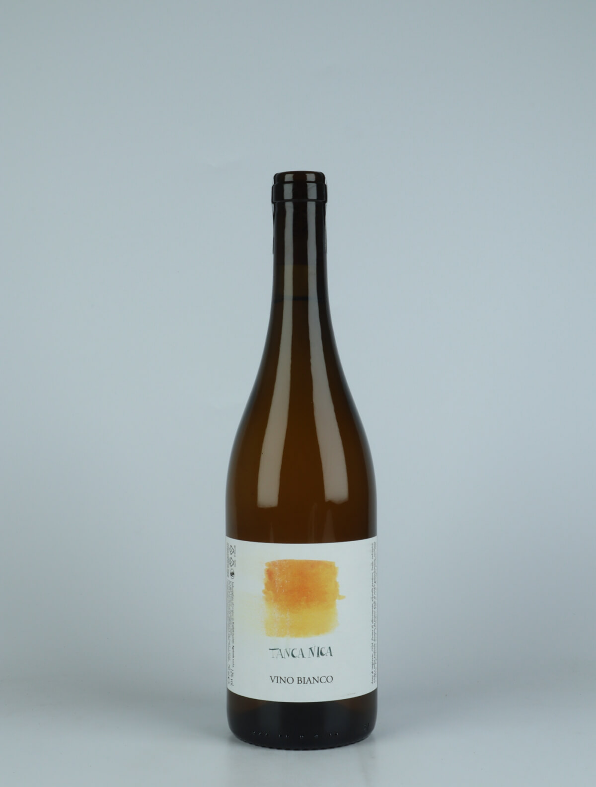 A bottle 2022 Tanca Nica Giallo (Yellow label) White wine from Tanca Nica, Sicily in Italy