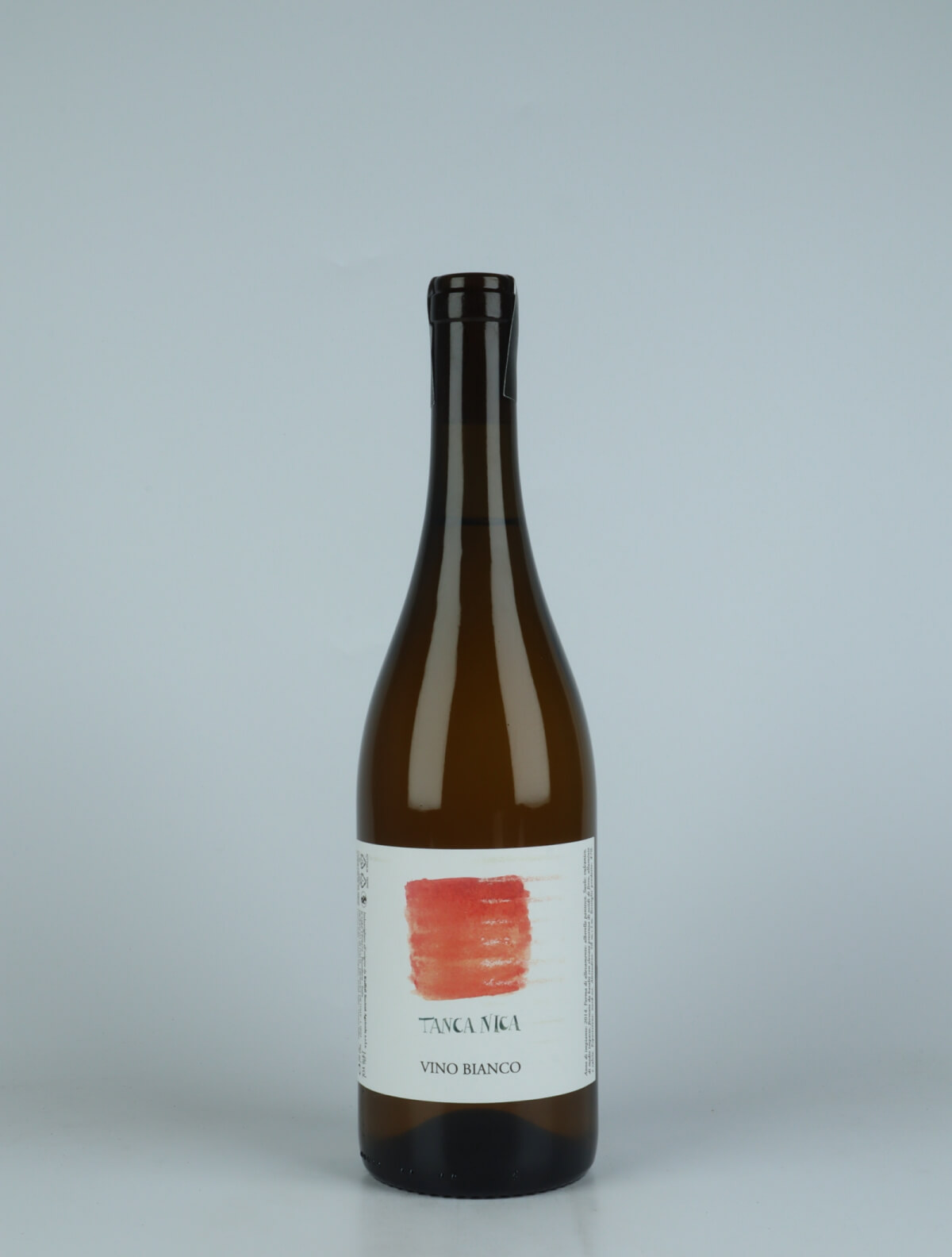 A bottle 2022 Tanca Nica Rossa (Red label) White wine from Tanca Nica, Sicily in Italy