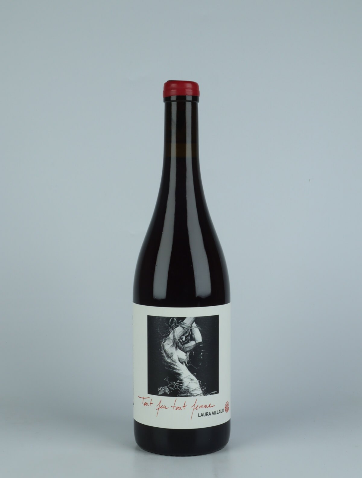 A bottle 2022 Tout Feu Tout Femme Red wine from Laura Aillaud, Rhône in France