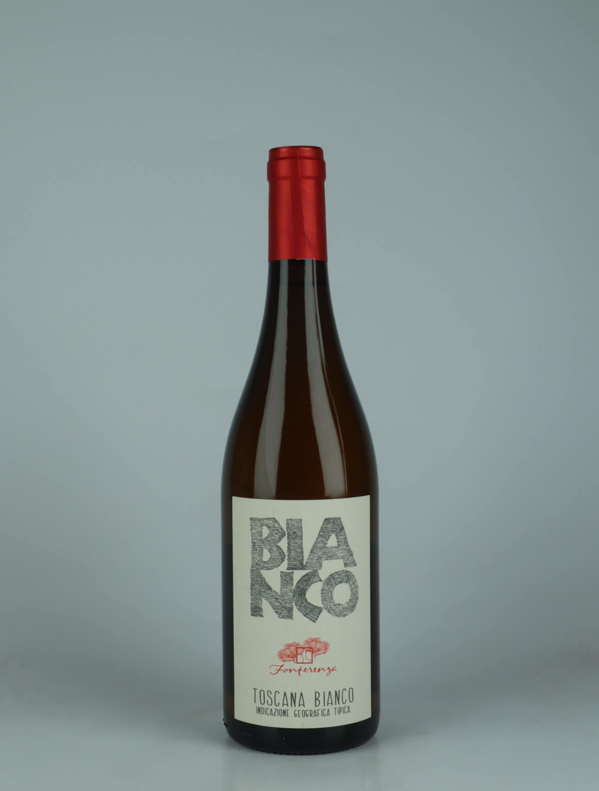 A bottle 2023 Bianco White wine from Fonterenza, Tuscany in Italy