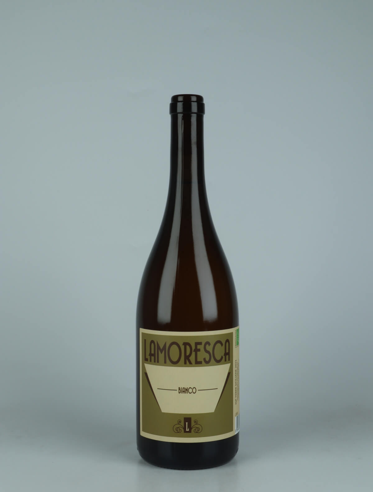 A bottle 2023 Bianco Orange wine from Lamoresca, Sicily in Italy